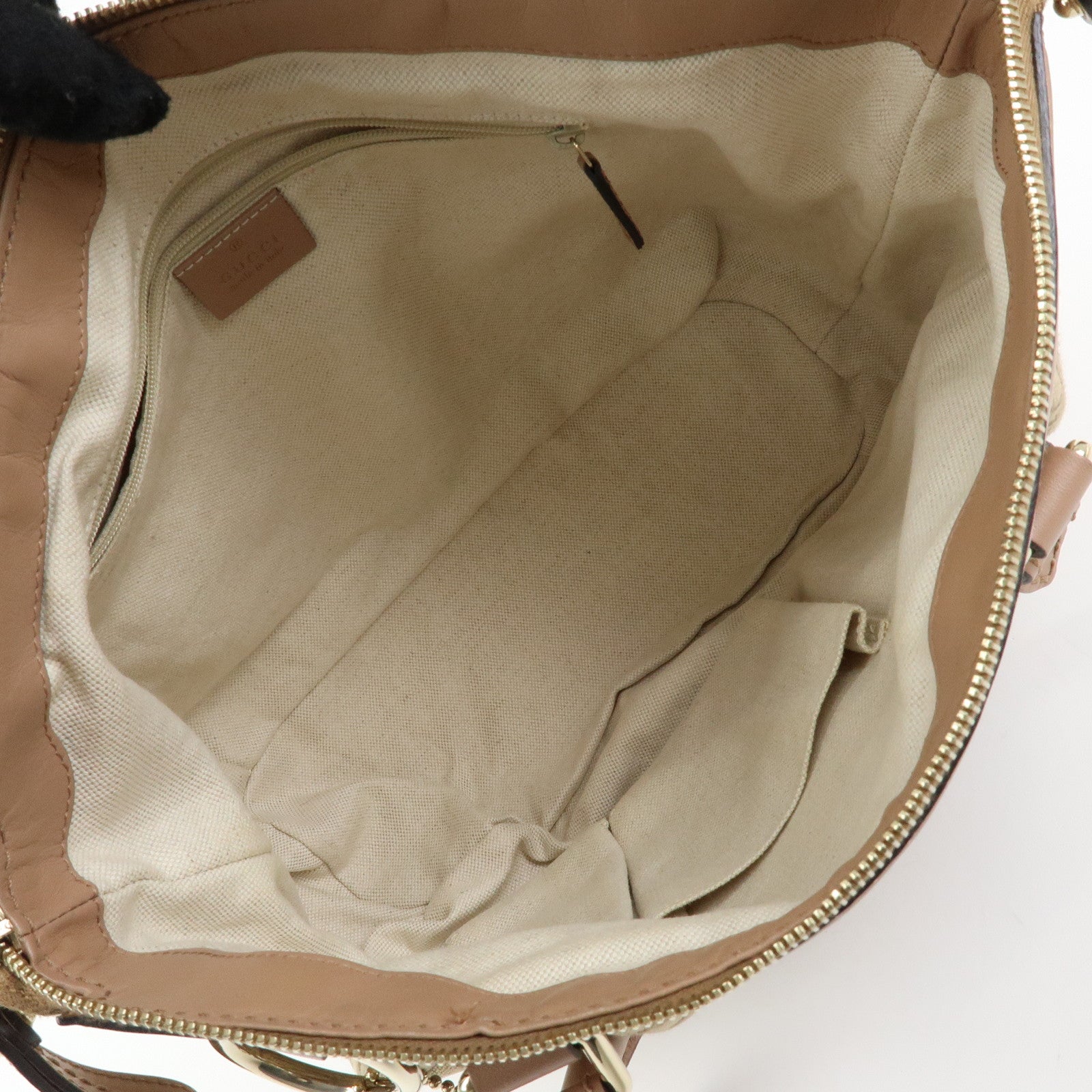 GUCCI Sukey Interlocking G Diamante 2Way Shoulder Bag Beige 247902