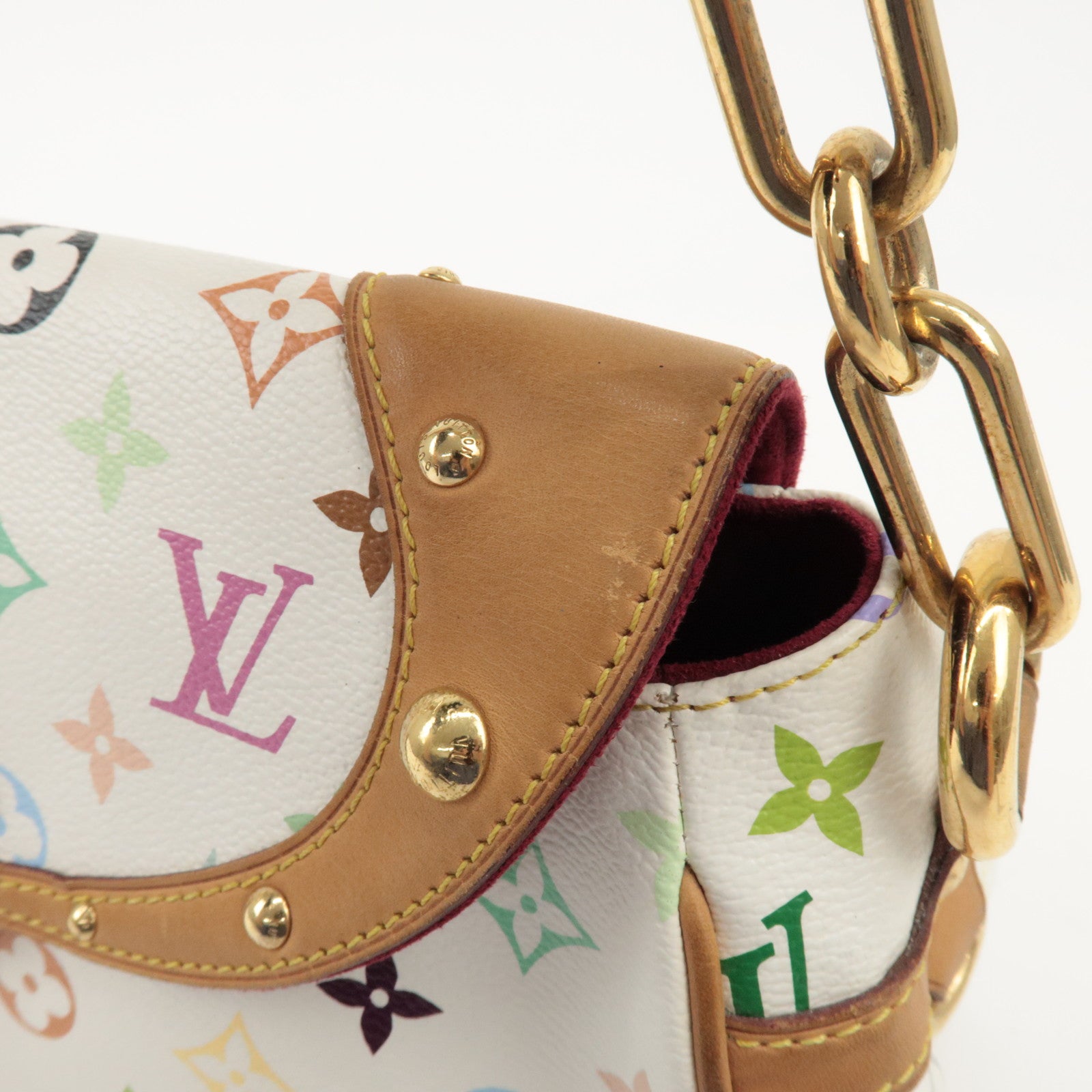 Louis Vuitton Monogram Beverly MM Shoulder Bag Blanc M40203 Used