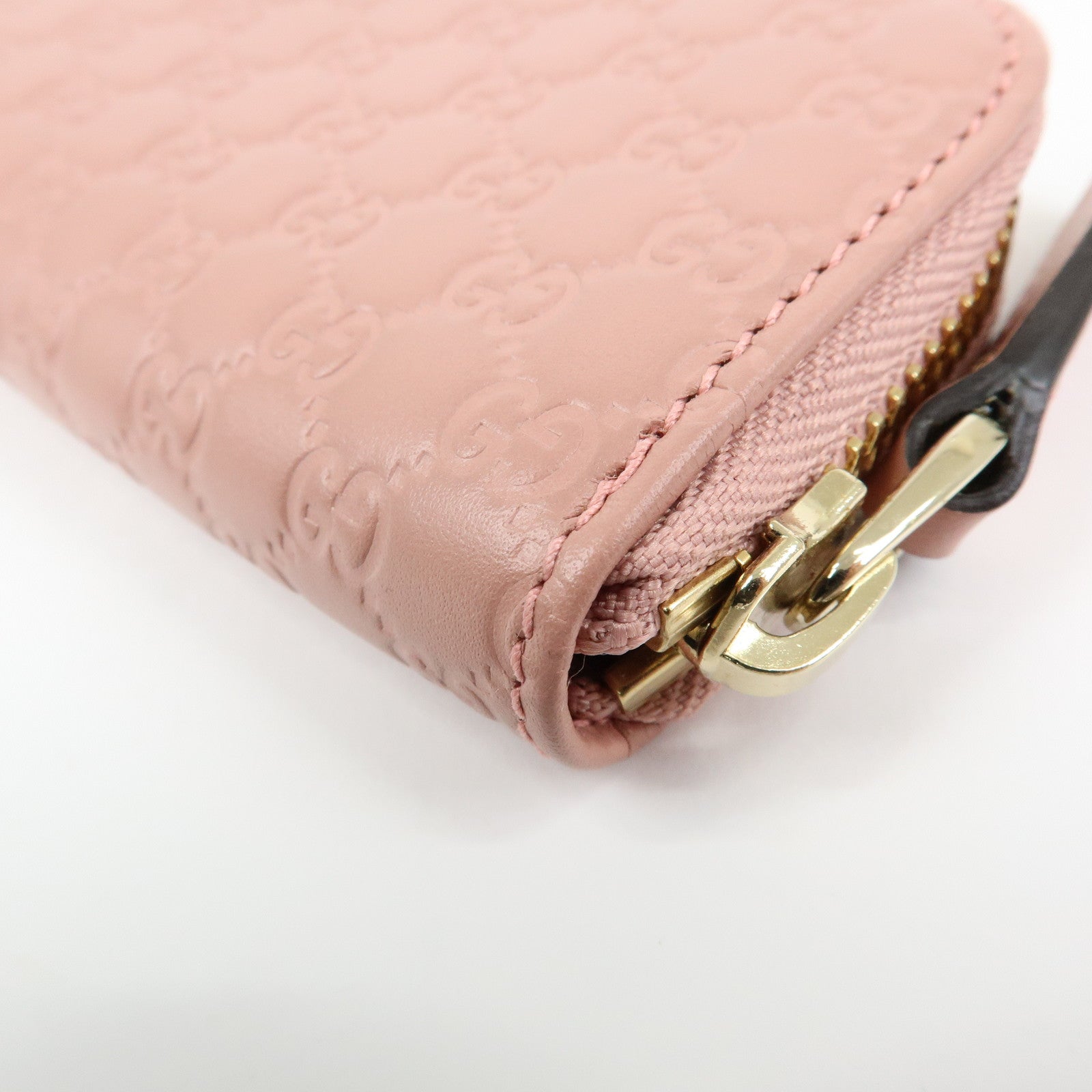 GUCCI Microguccissima Leather Coin Case Coin Purse Pink 449896