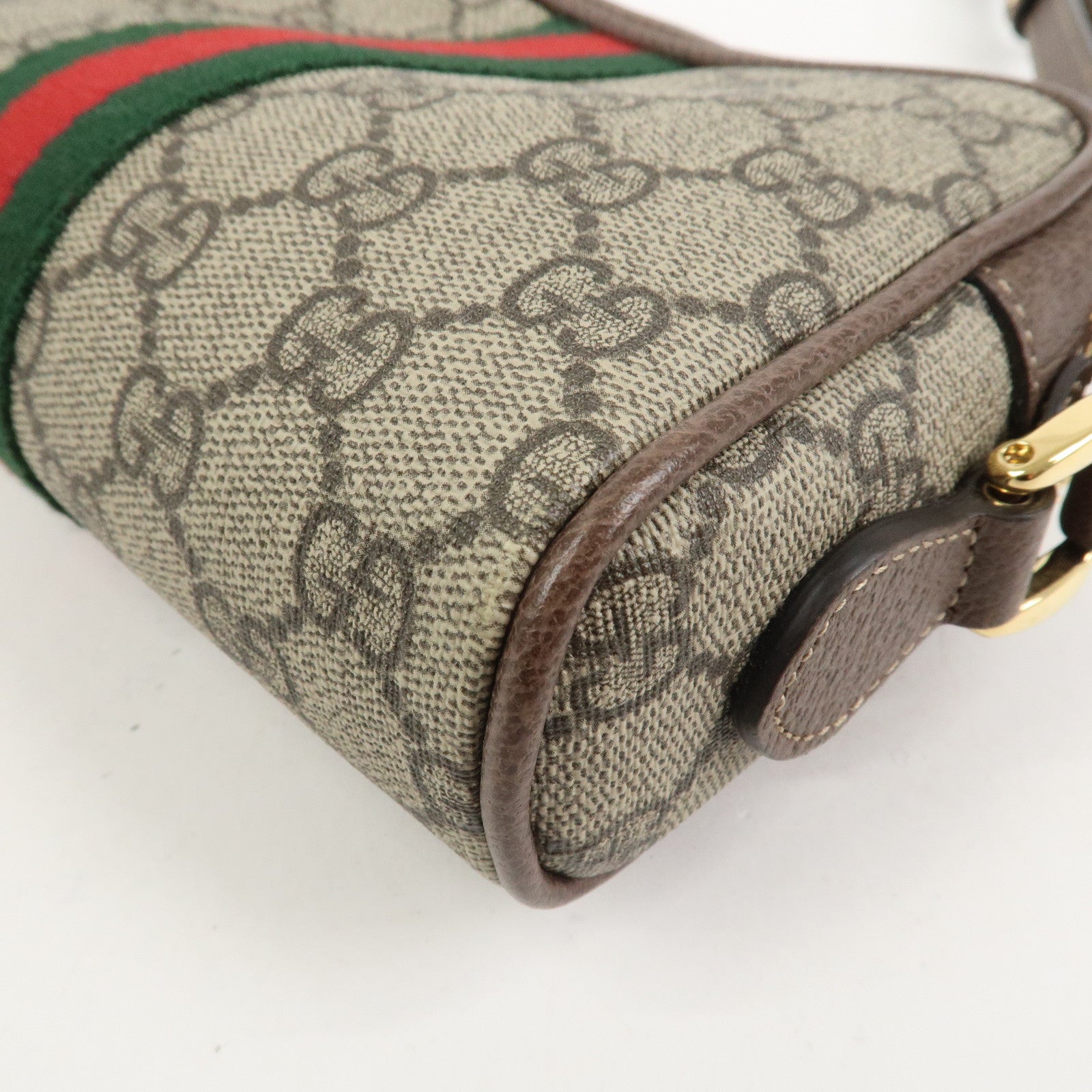 GUCCI Ophidia Sherry GG Supreme PVC Shoulder Bag Beige