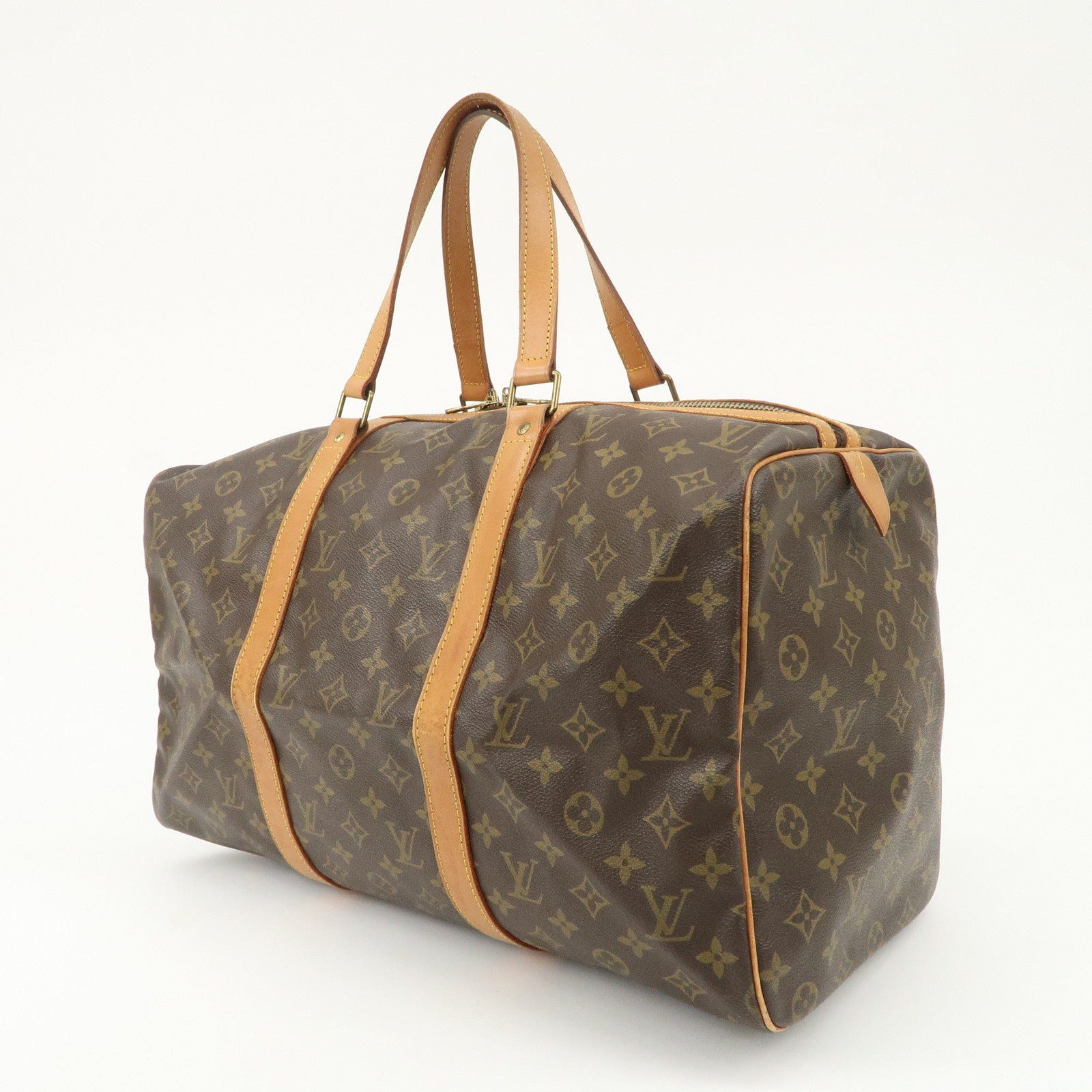 Louis Vuitton Monogram Sac Souple 45 Boston Bag Brown M41624