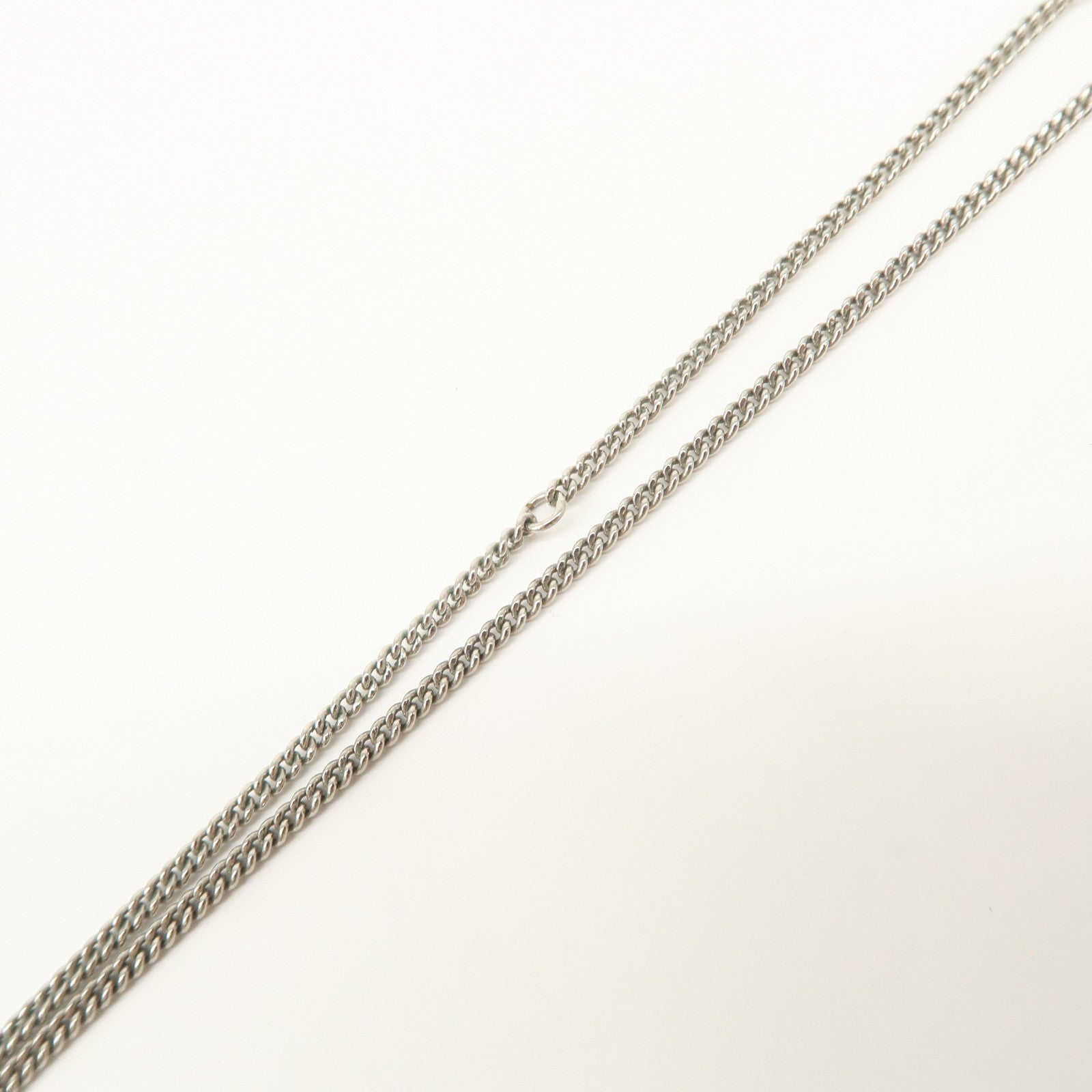 Louis Vuitton Monogram Metal Ring Necklace Silver M62485