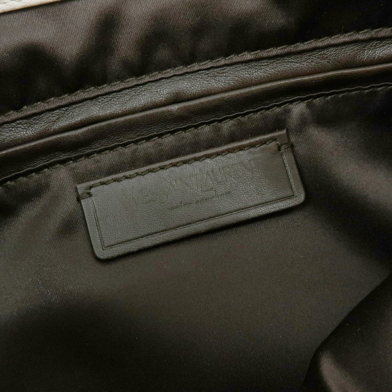 SAINT LAURENT PARIS YSL Ribbon Leather Shoulder Bag Ivory 151216