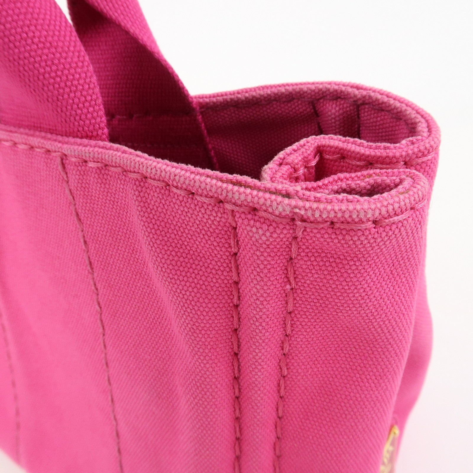 PRADA Canvas Canapa Mini 2Way Bag Hand Shoulder Bag Pink B2439G
