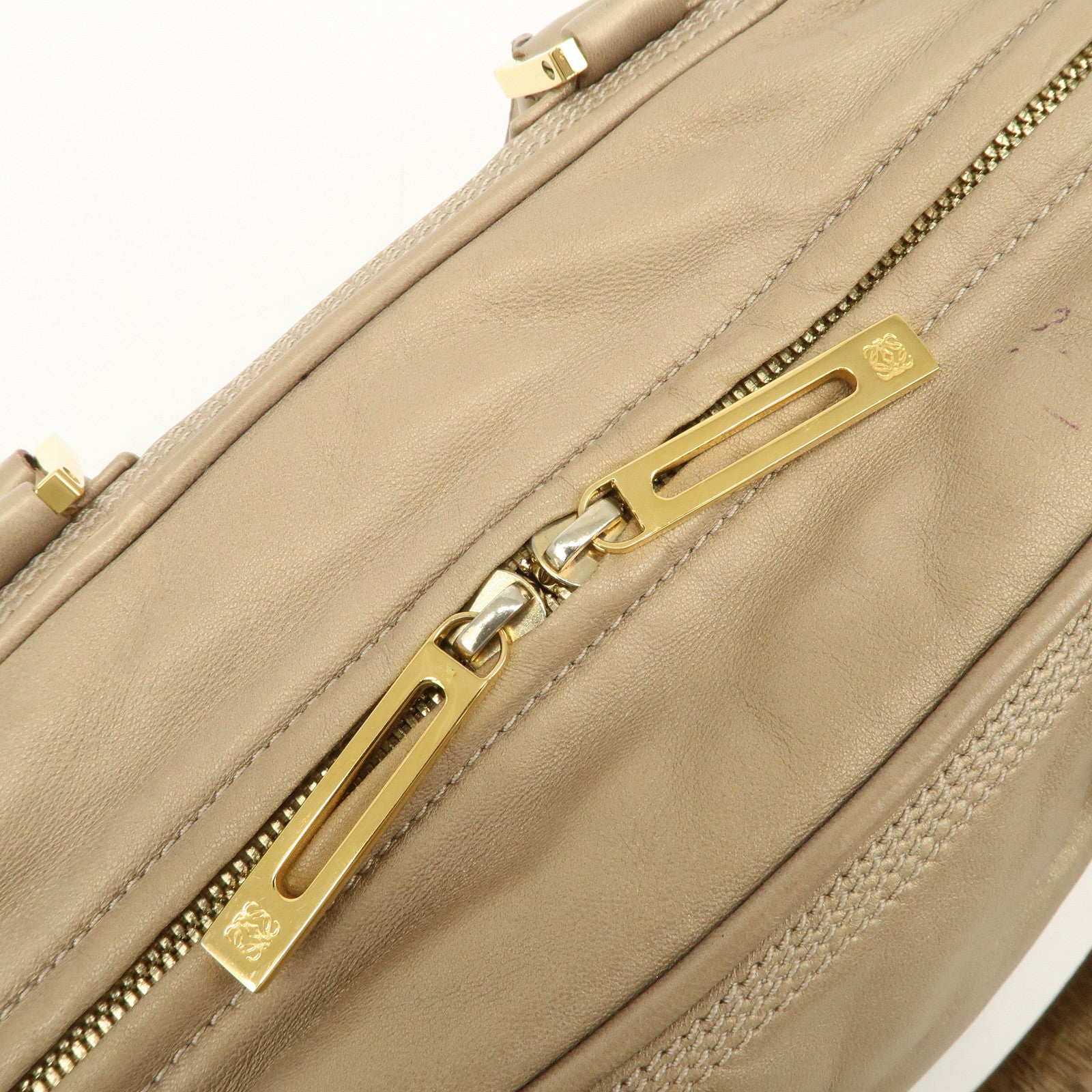 LOEWE Anagram Amazona 28 Nappa Leather Hand Bag Gold