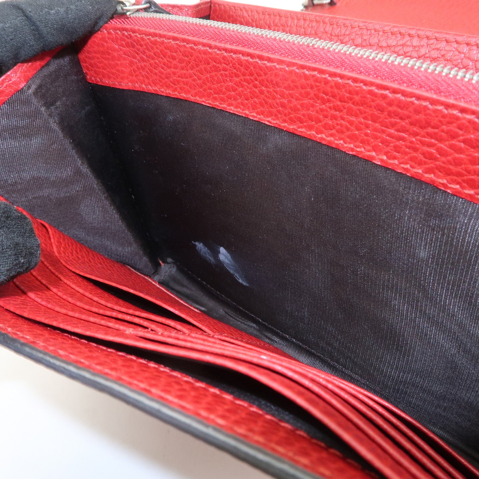 GUCCI Dionysus Leather Chain Shoulder Bag Red 401231