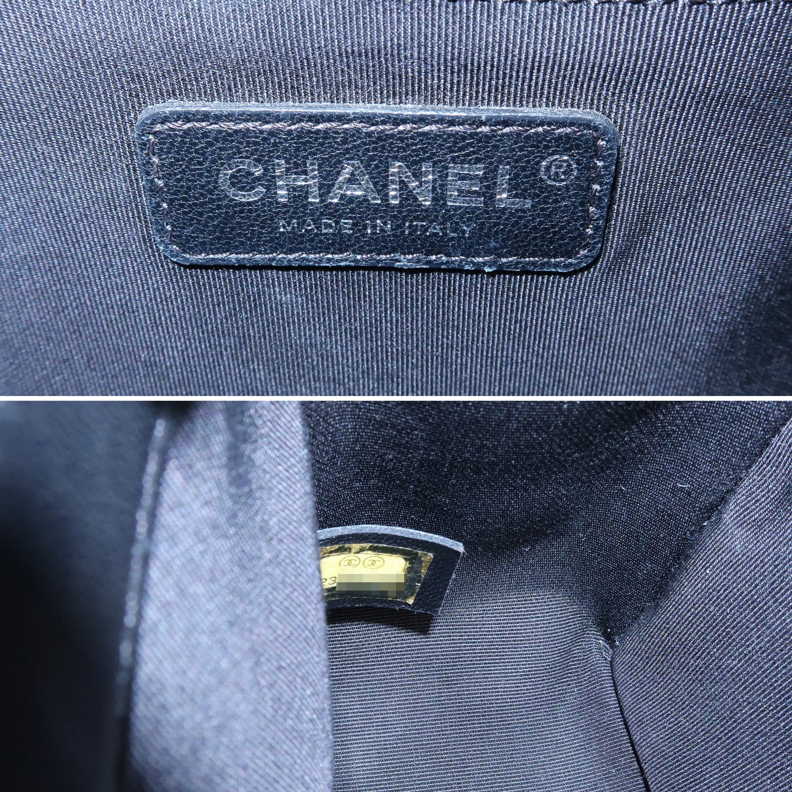 CHANEL Boy CHANEL Lamb Skin Chain Shoulder Bag Crossbody Bag Black
