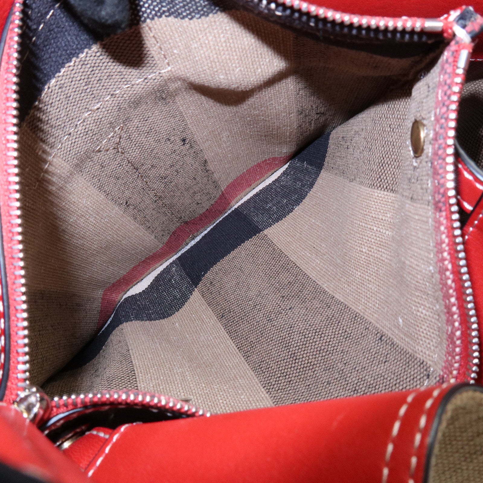 Burberry Nova Plaid Canvas Leather 2Way Shoulder Hand Bag Beige
