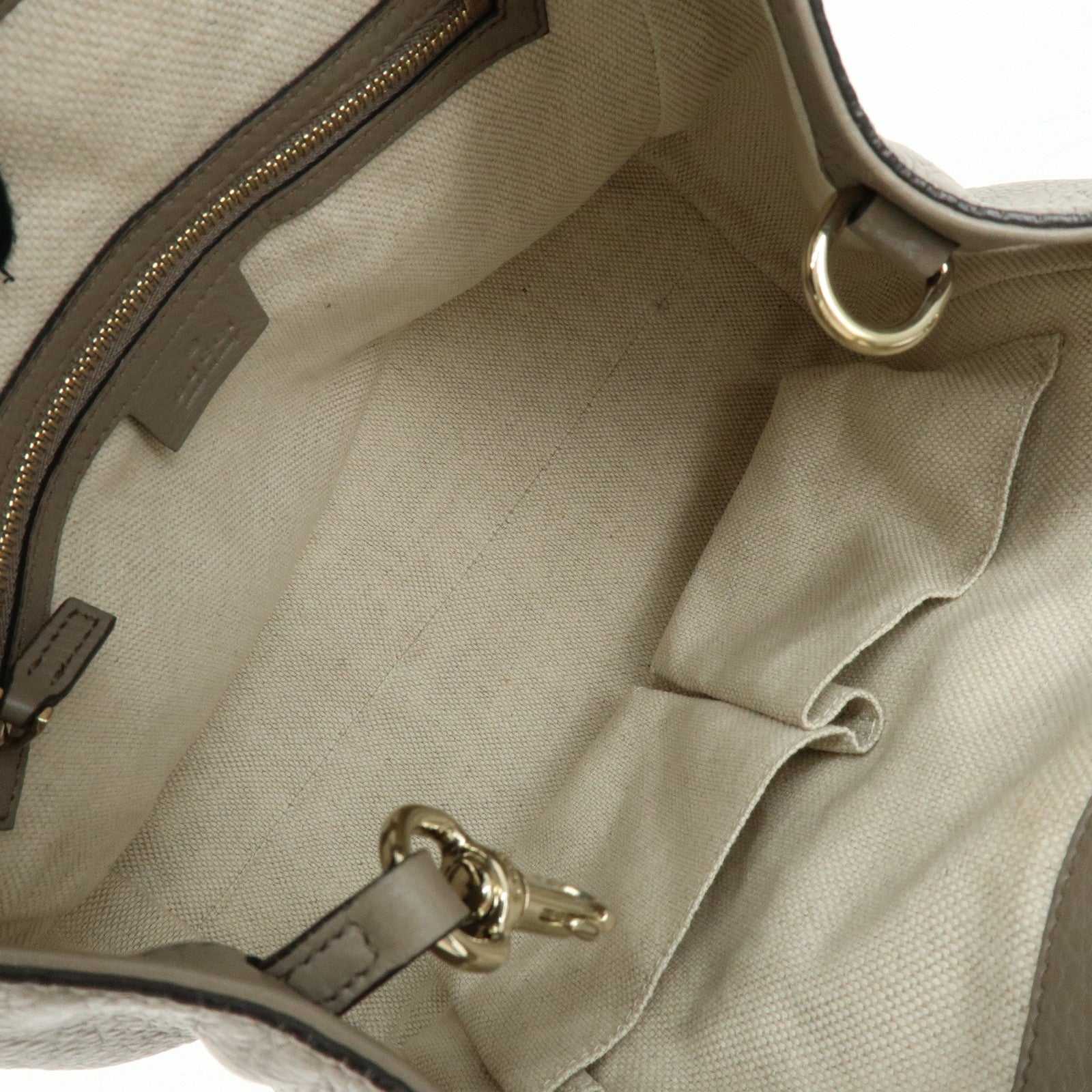 GUCCI SOHO Interlocking G Calf Leather 2Way Hand Bag Gray 336751