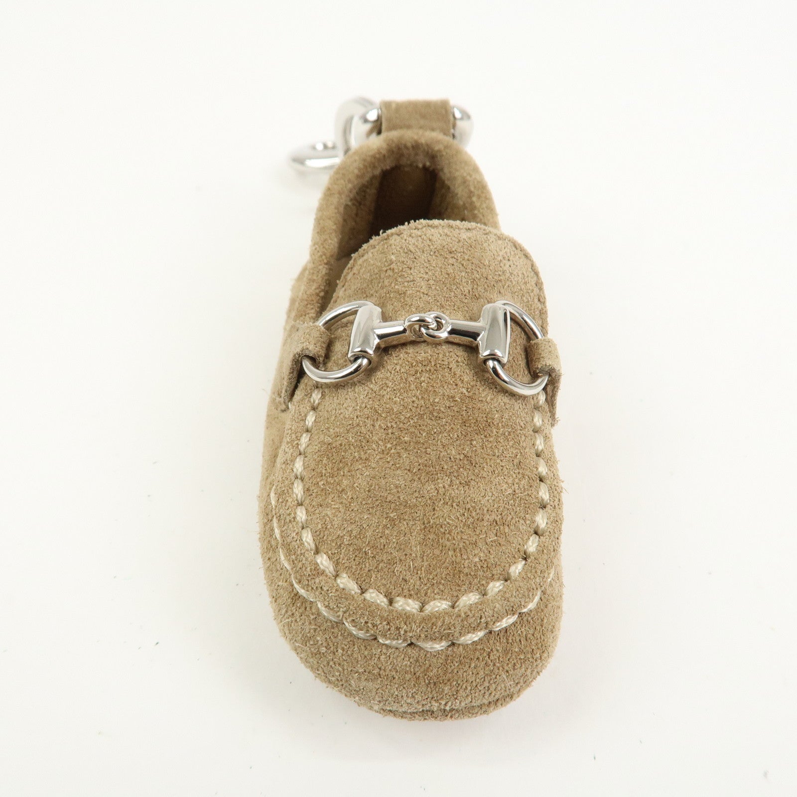 GUCCI Horsebit Loafer Motif Suede Bag Charm Key Charm Brown 203405