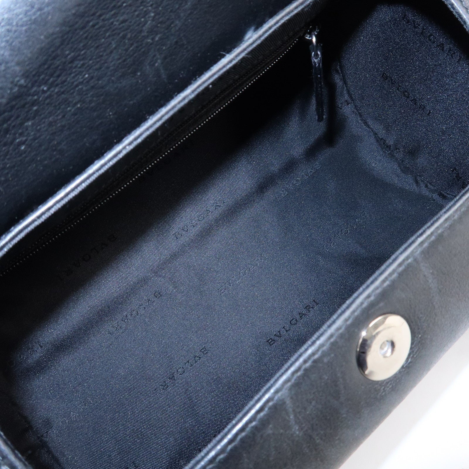 BVLGARI B-zero 1 Drum Leather Shoulder Bag Black