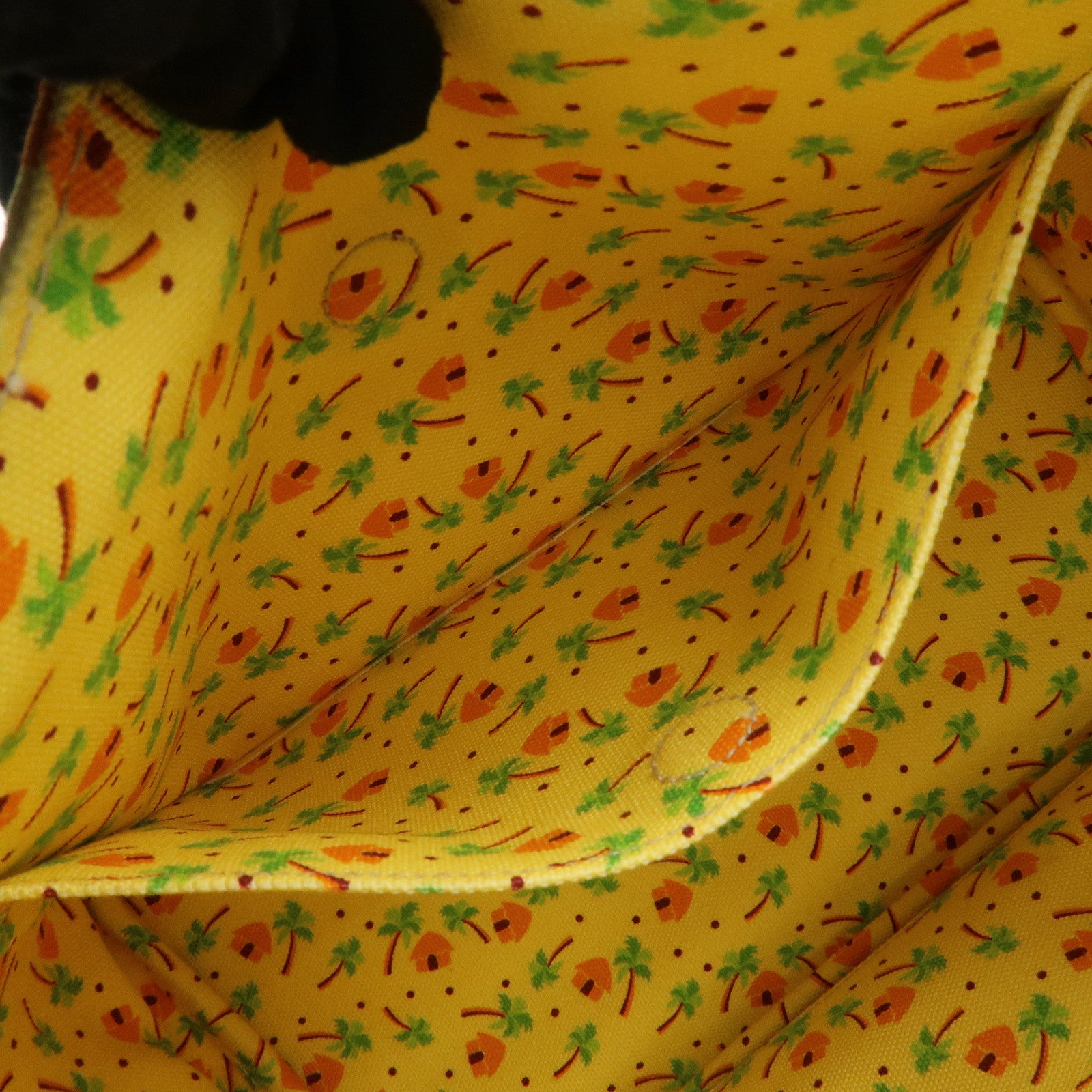 PRADA Canapa Mini Canvas 2Way Bag Hand Bag Yellow Orange 1BG439