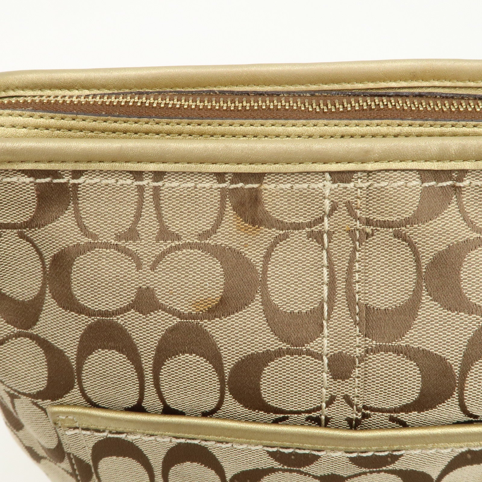 COACH Signature Canvas Leather Set of 2 Shoulder Bag Crossbody Bag