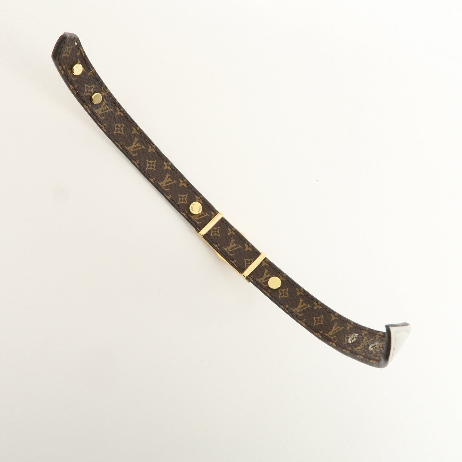 Louis Vuitton Monogram LV Bracelet Metal Canvas Bracelet M6559