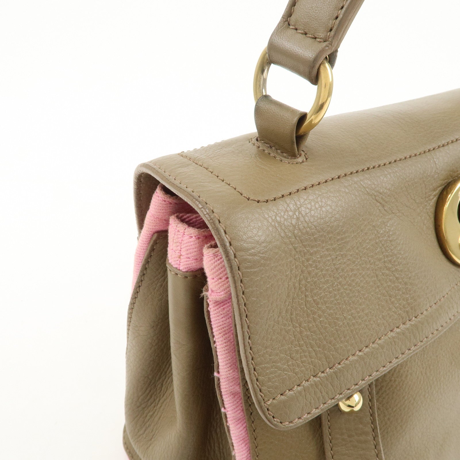 SAINT LAURENT PARIS Leather Muse Two 2Way Bag Hand Bag 368229