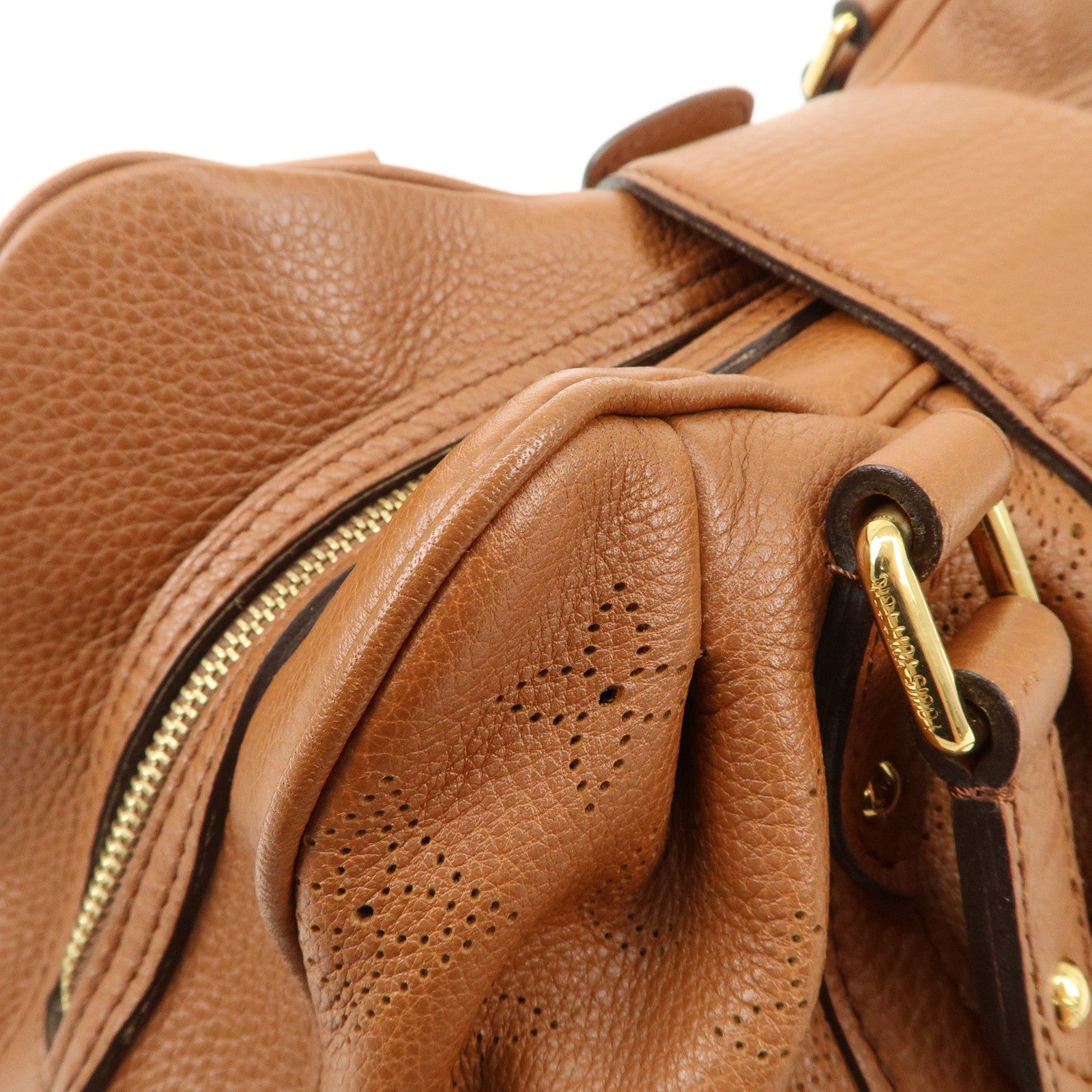 Louis Vuitton Monogram Mahina Luna PM Hand Bag Brown M97052 Used