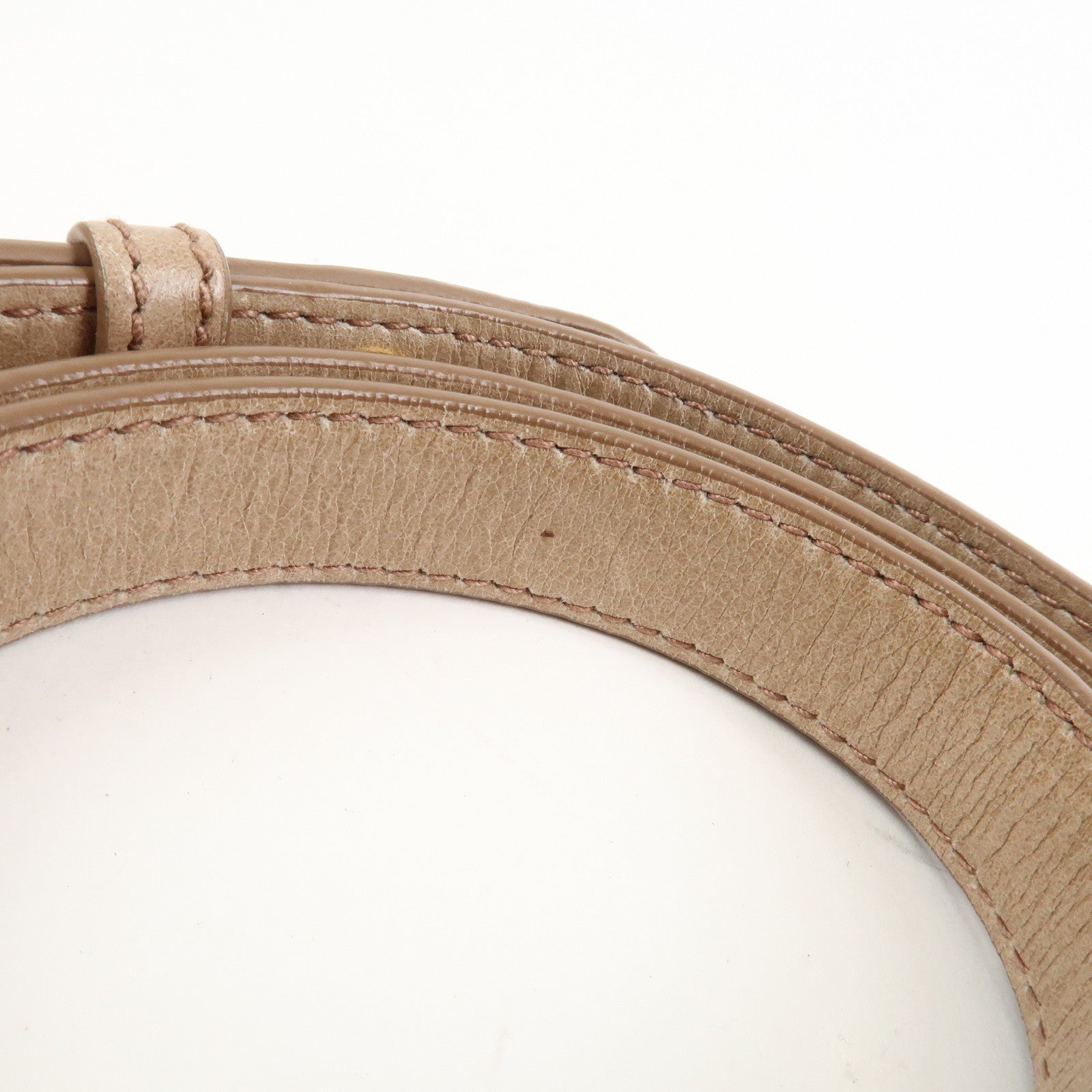 MIU MIU Ribbon Leather 2Way Bag Shoulder Bag Hand Bag Brown RT0365