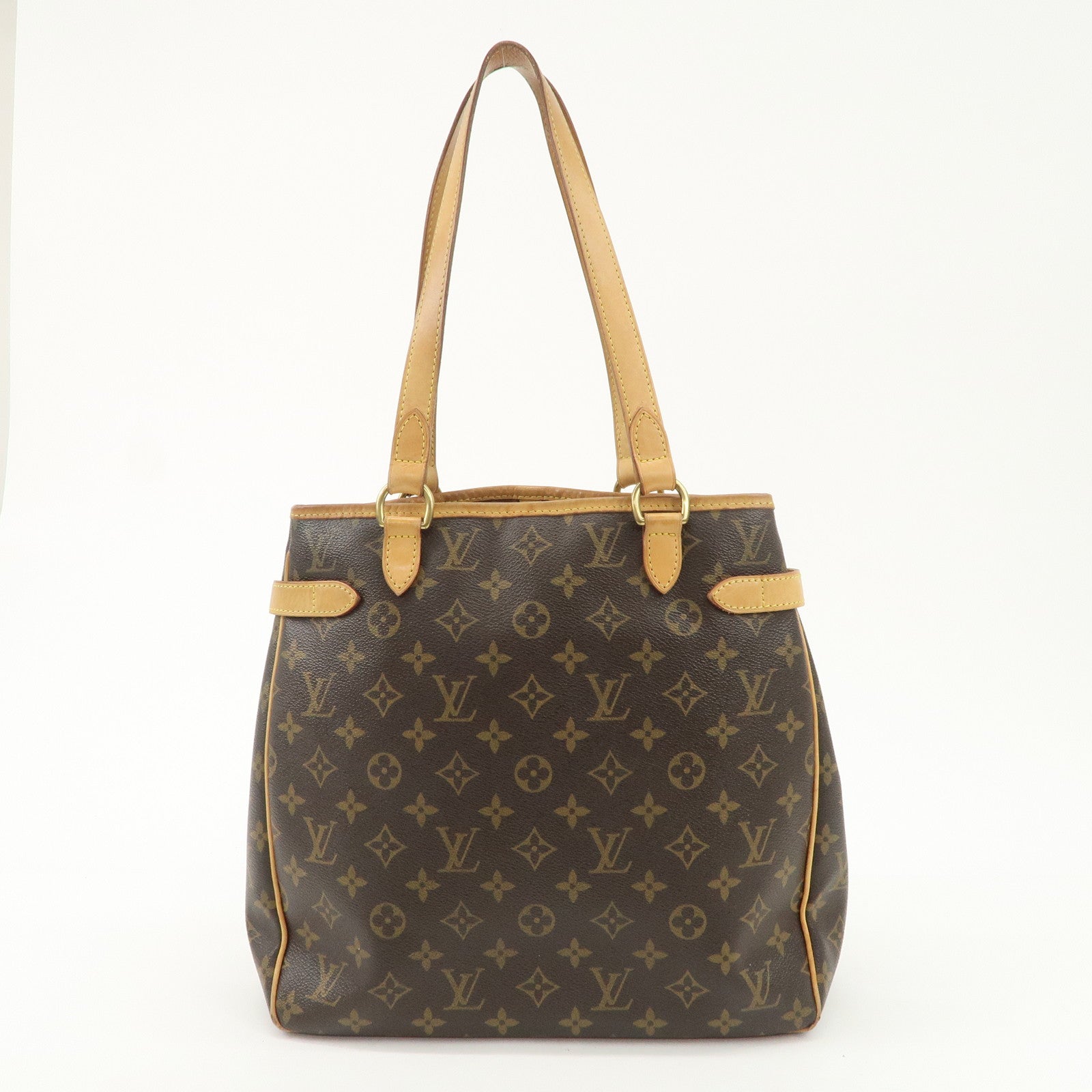 Louis Vuitton Monogram Batignolles Vertical Tote Bag Brown M51153 Used