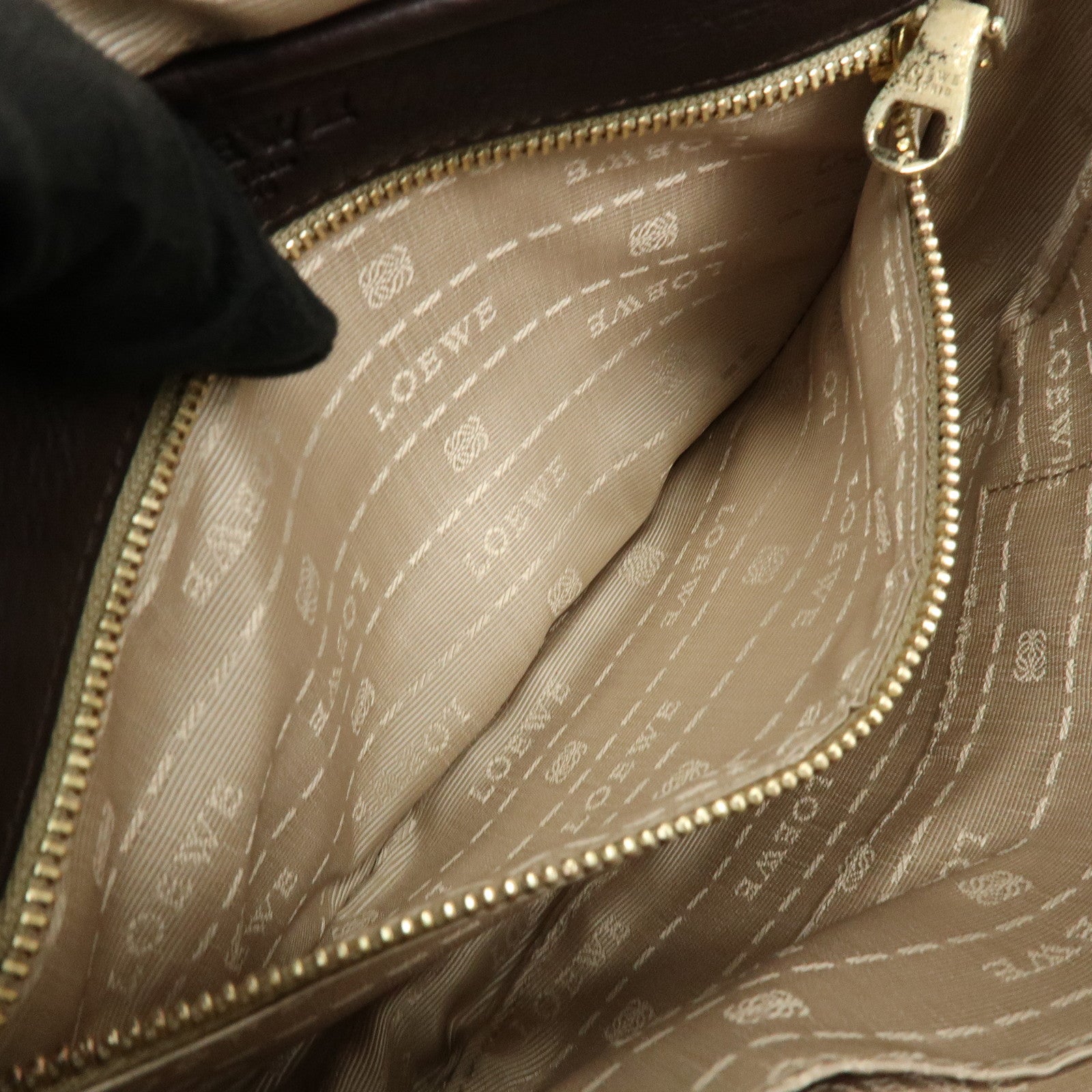 LOEWE Heritage Leather Shoulder Bag Crossbody Bag Dark Brown