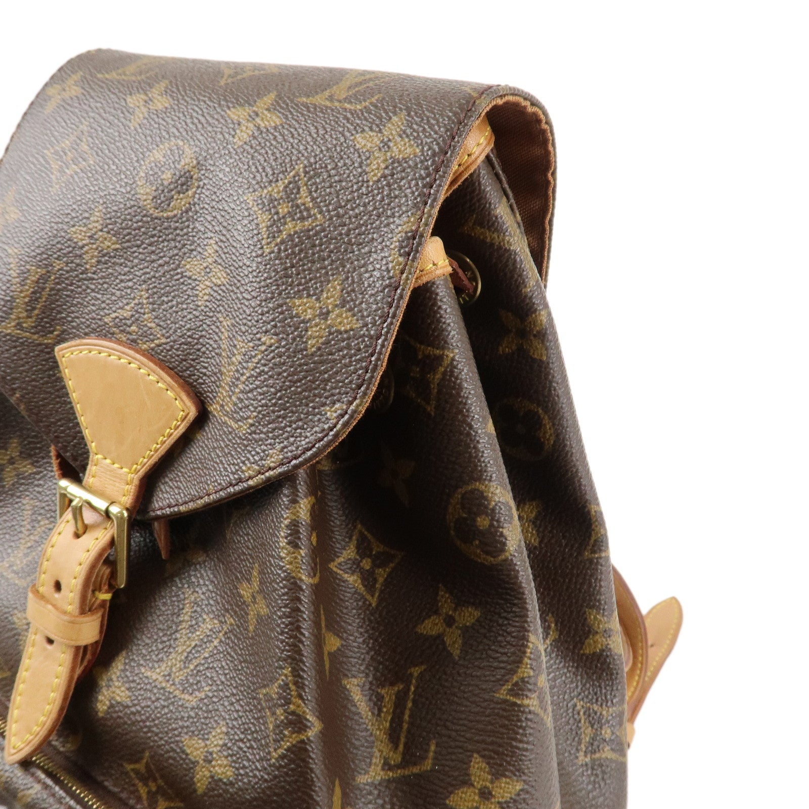 Louis Vuitton Monogram Montsouris MM Back Pack Ruck Sack M51136 Used