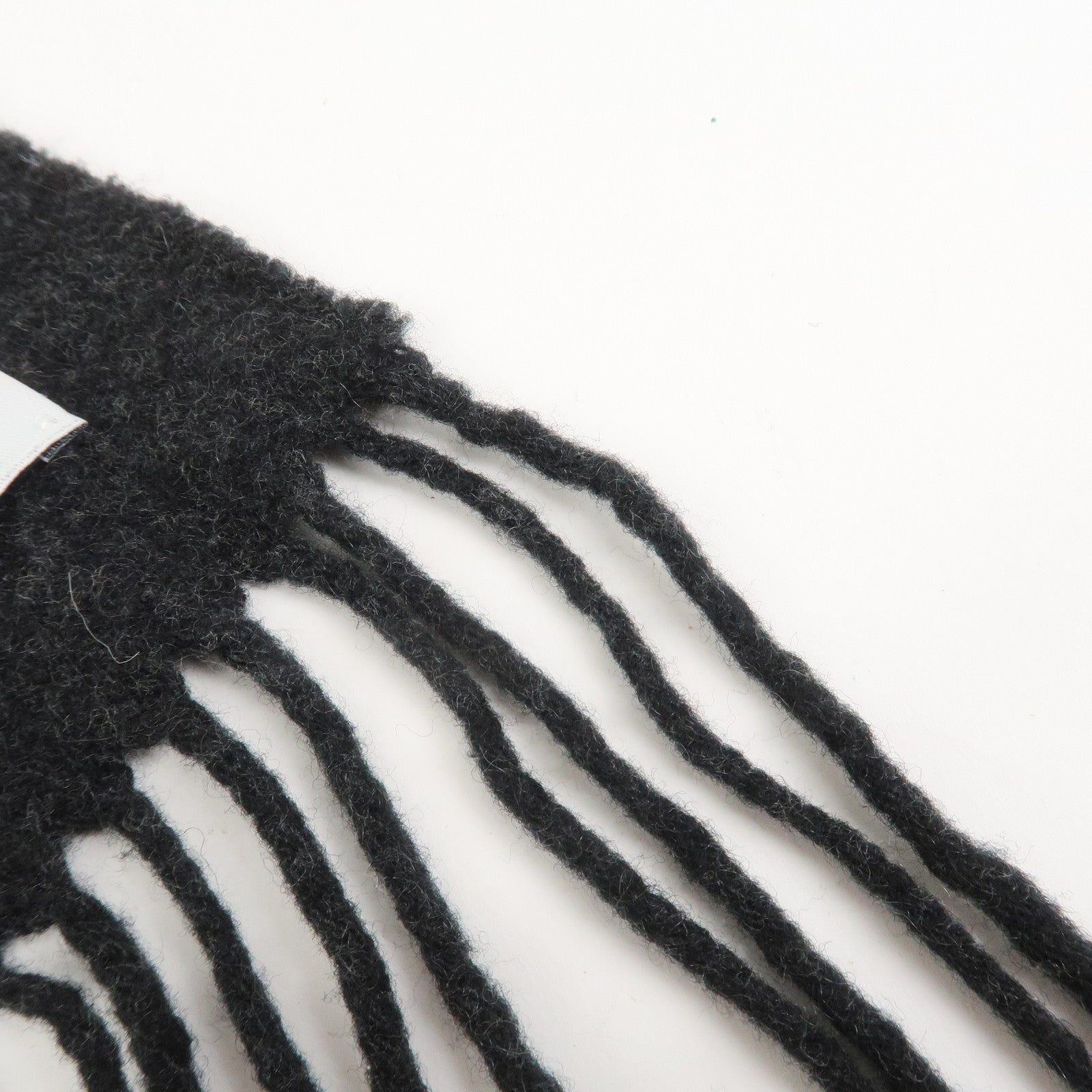 Christian Dior Logo Wool Cashmere Scarf Black Gray