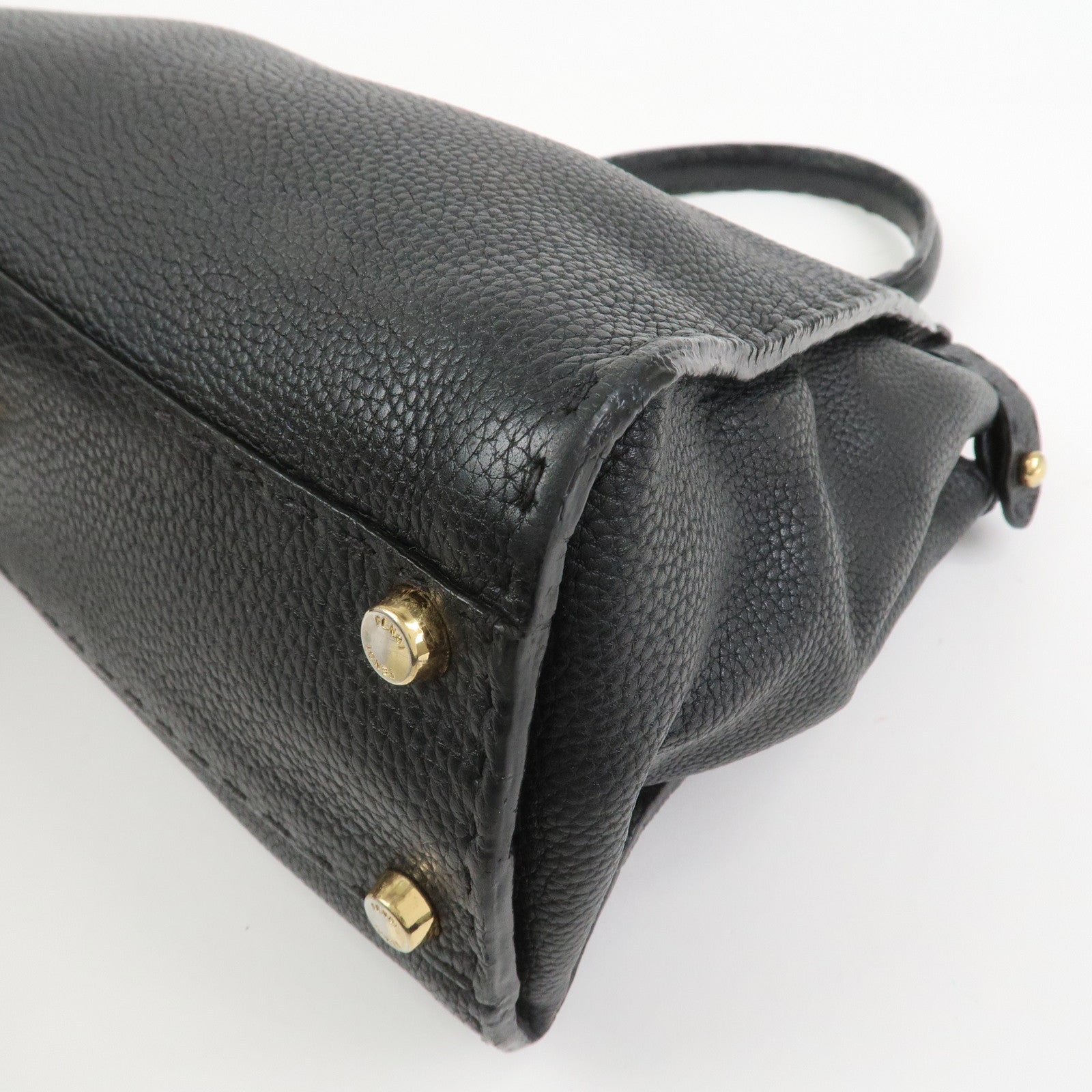 FENDI Selleria Peekaboo Leather 2Way Bag Hand Bag Shoulder Bag