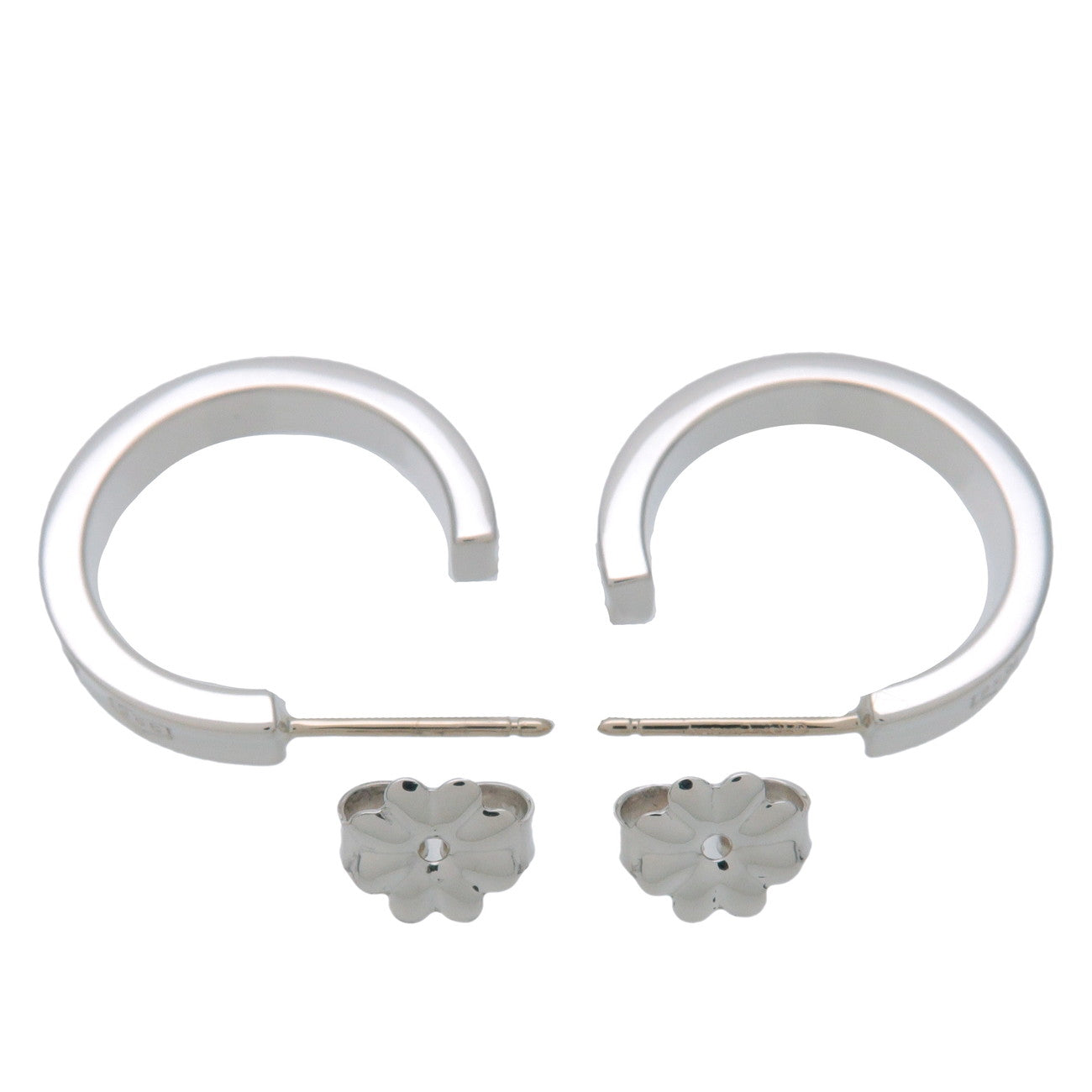 Tiffany & Co 1837 Narrow Hoop Small Earrings SV925 Silver
