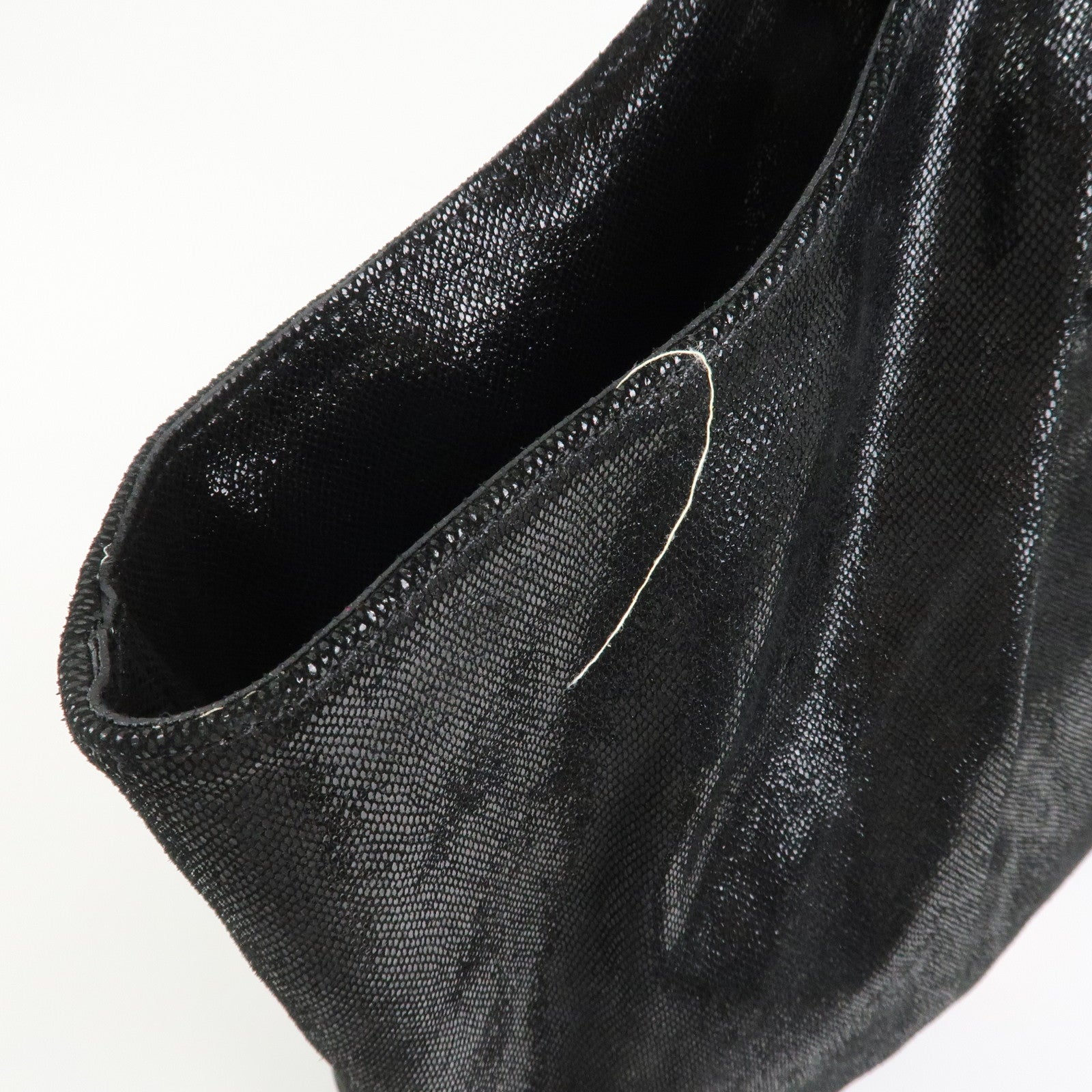 VALENTINO RED Valentino Leather Ribbon Tote Bag Shoulder Bag Black