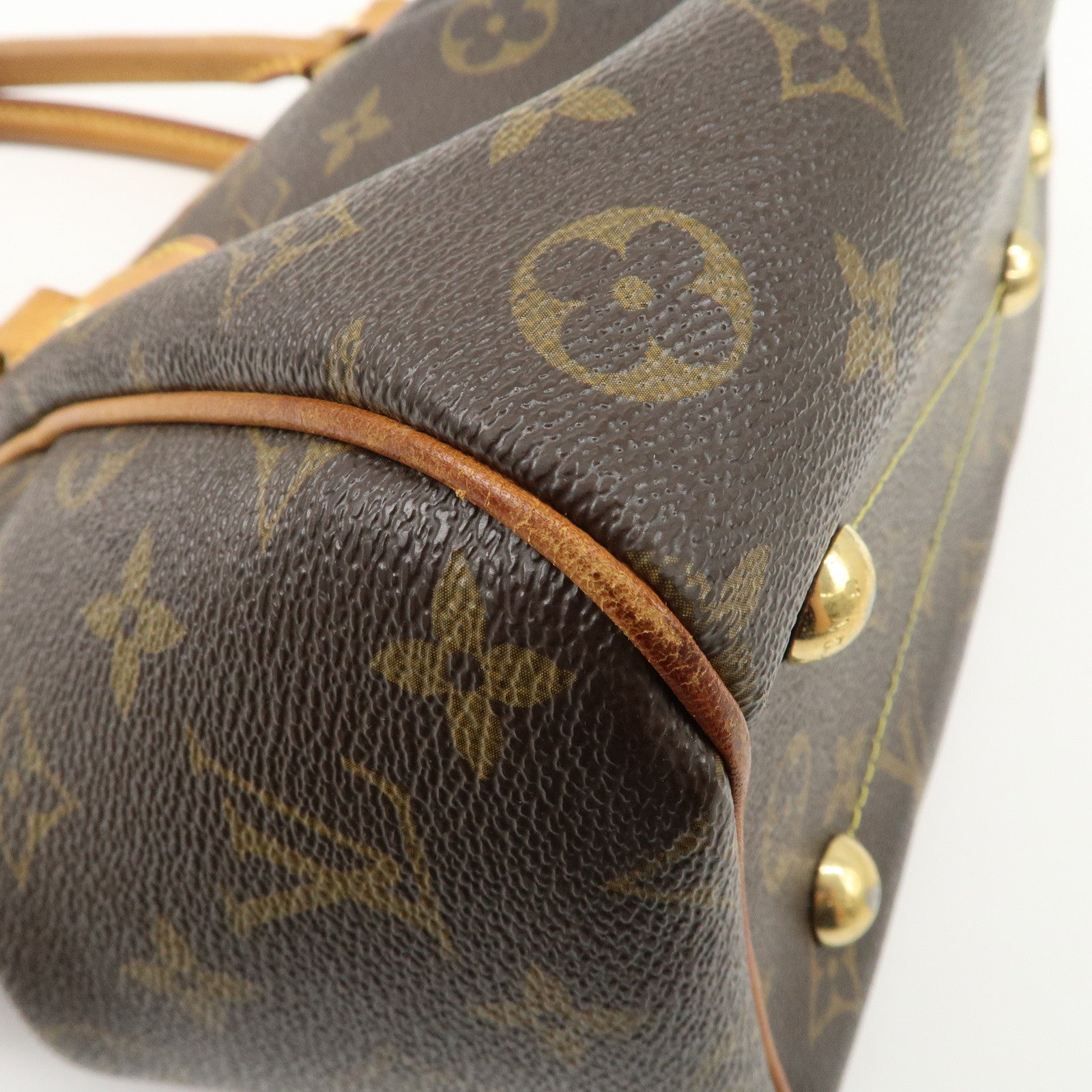 Louis Vuitton Monogram Tivoli PM Hand Bag Brown M40143 Used