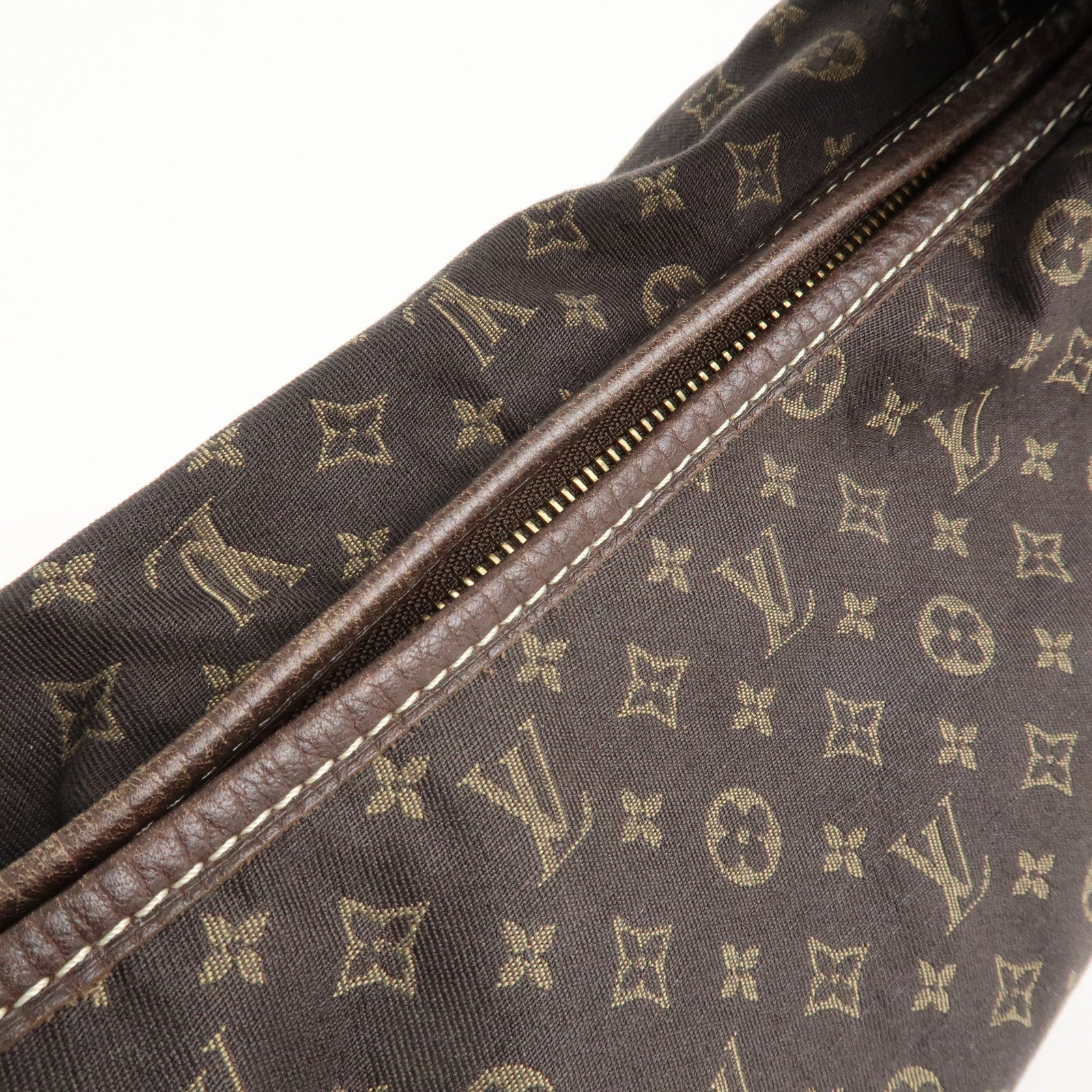 Louis Vuitton Monogram Mini Lin Manon MM Shoulder Bag Ebene M95619 Used