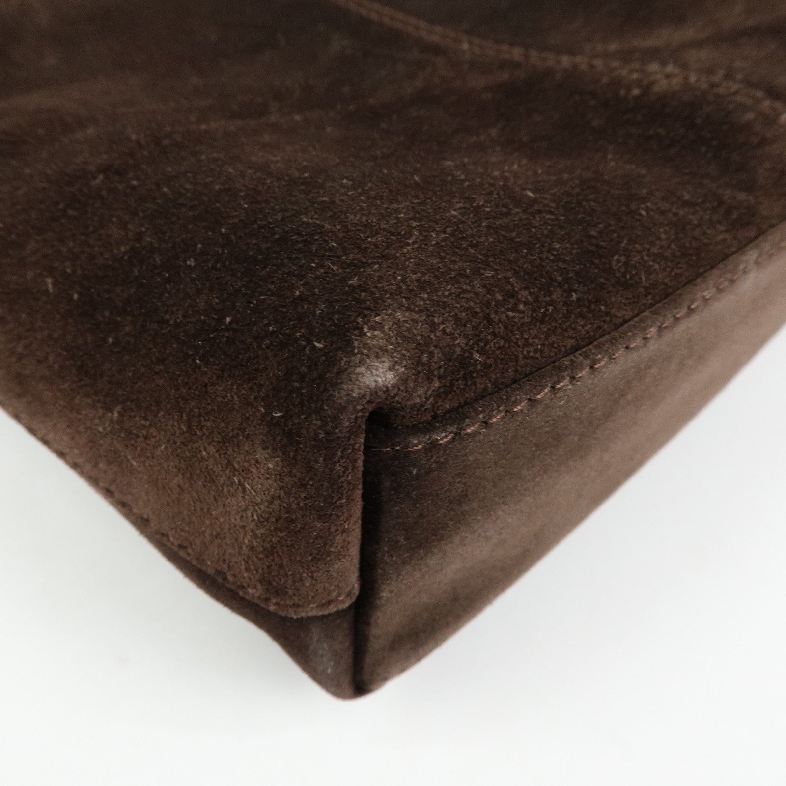 GUCCI Sylvie Suede 2Way Bag Shoulder Hand Bag Brown 000-2113-0553