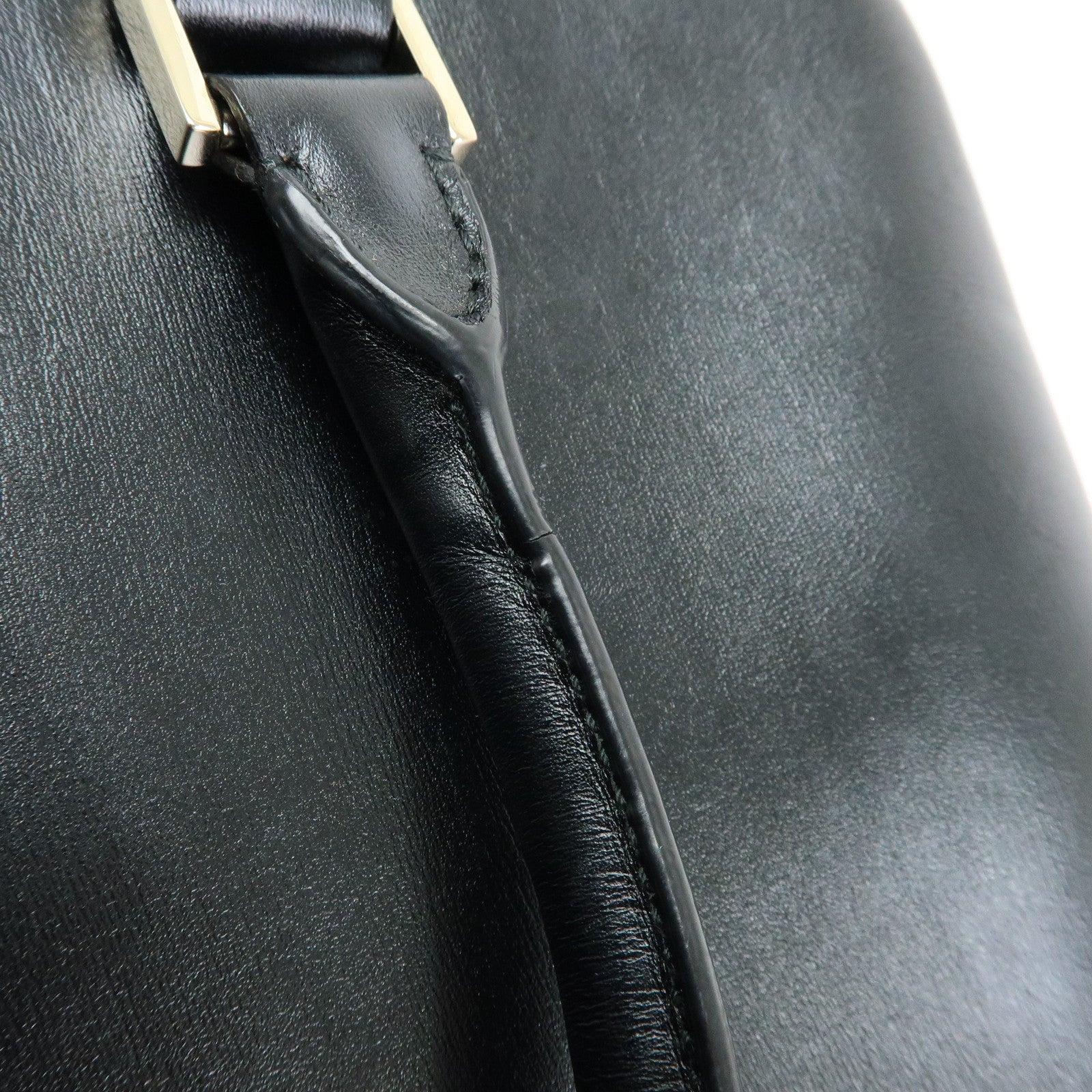 JIL SANDER Leather 2Way Bag Hand Bag Shoulder Bag Pouch Black