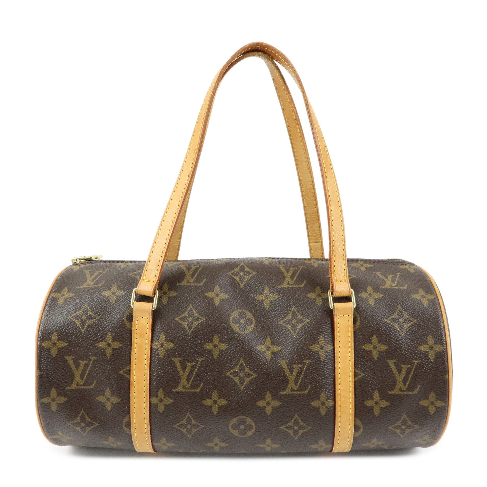 Louis Vuitton Monogram Papillon 30 Hand Bag Brown M51385