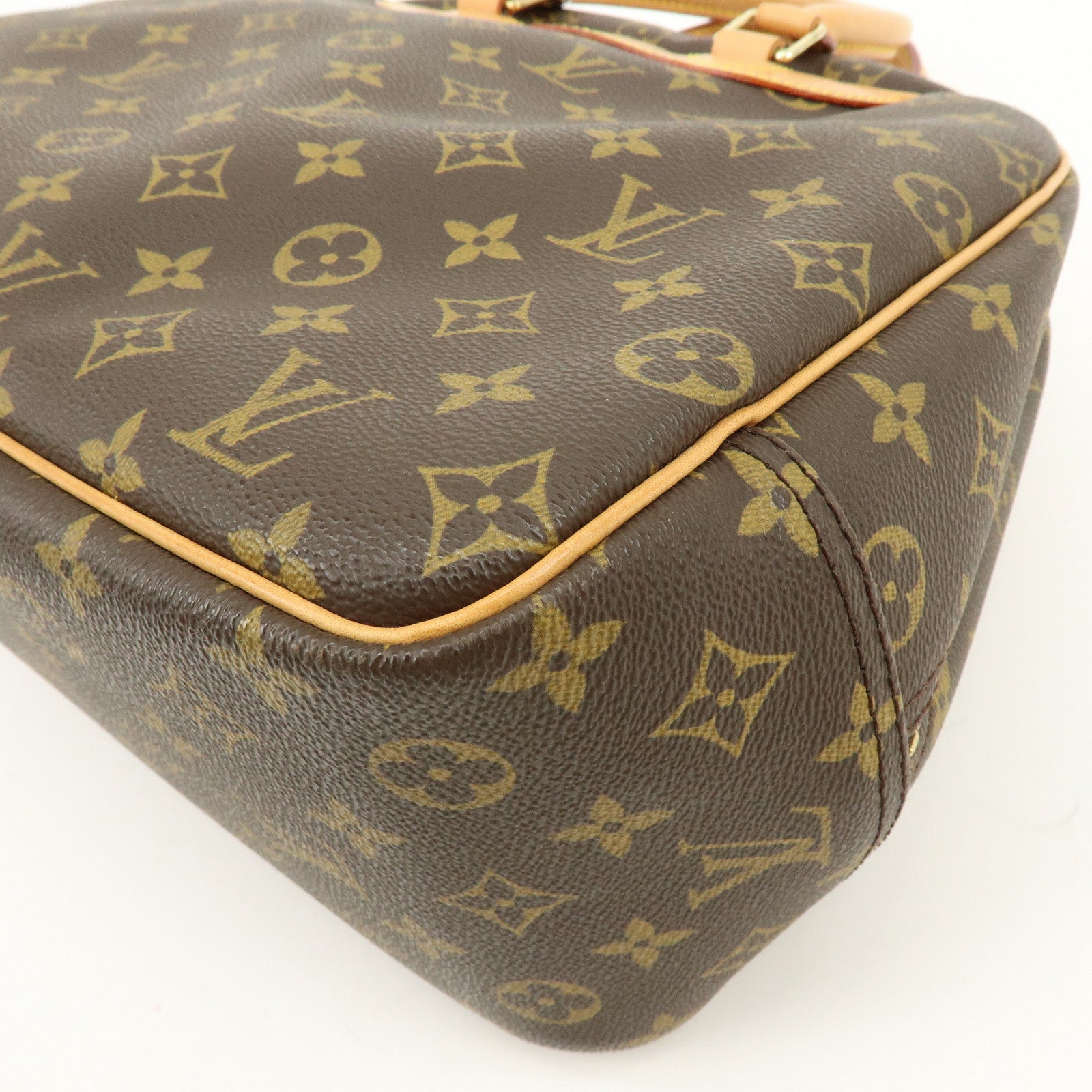 Louis Vuitton Monogram Canvas Deauville Hand Bag Brown M47270