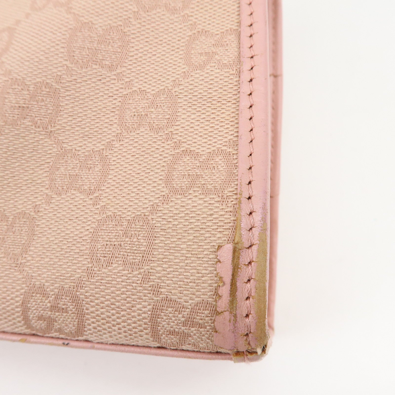 GUCCI Jackie GG Canvas Leather Shoulder Bag Pink 002・1067