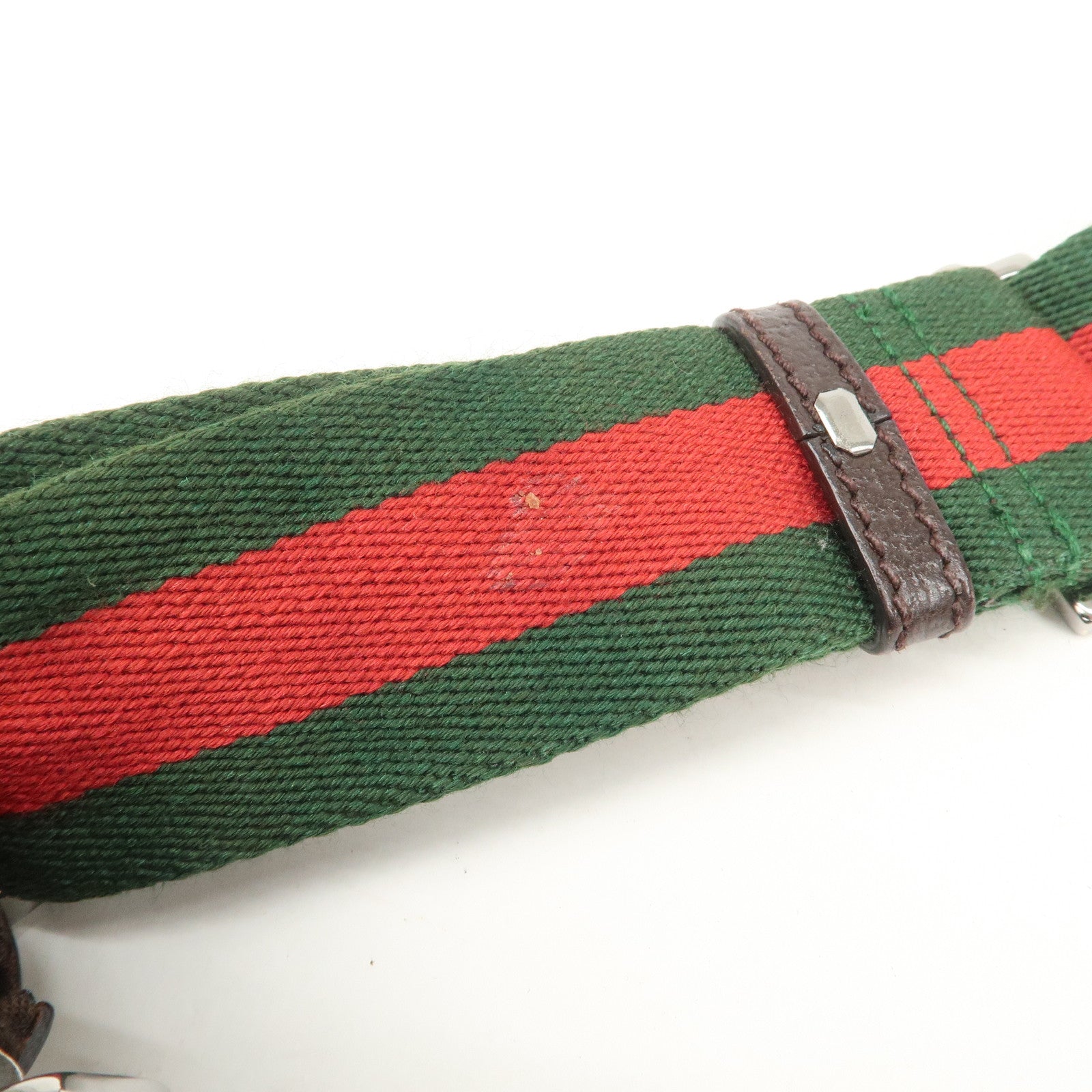 GUCCI Sherry GG Canvas Leather Shoulder Bag Beige Brown 181092 Used