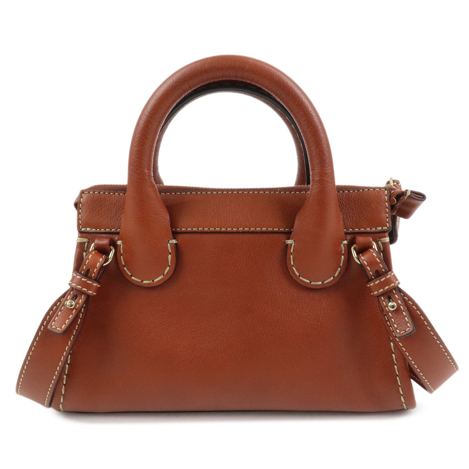 Chloe Edith Leather 2Way Bag Shoulder Bag Hand Bag Brown