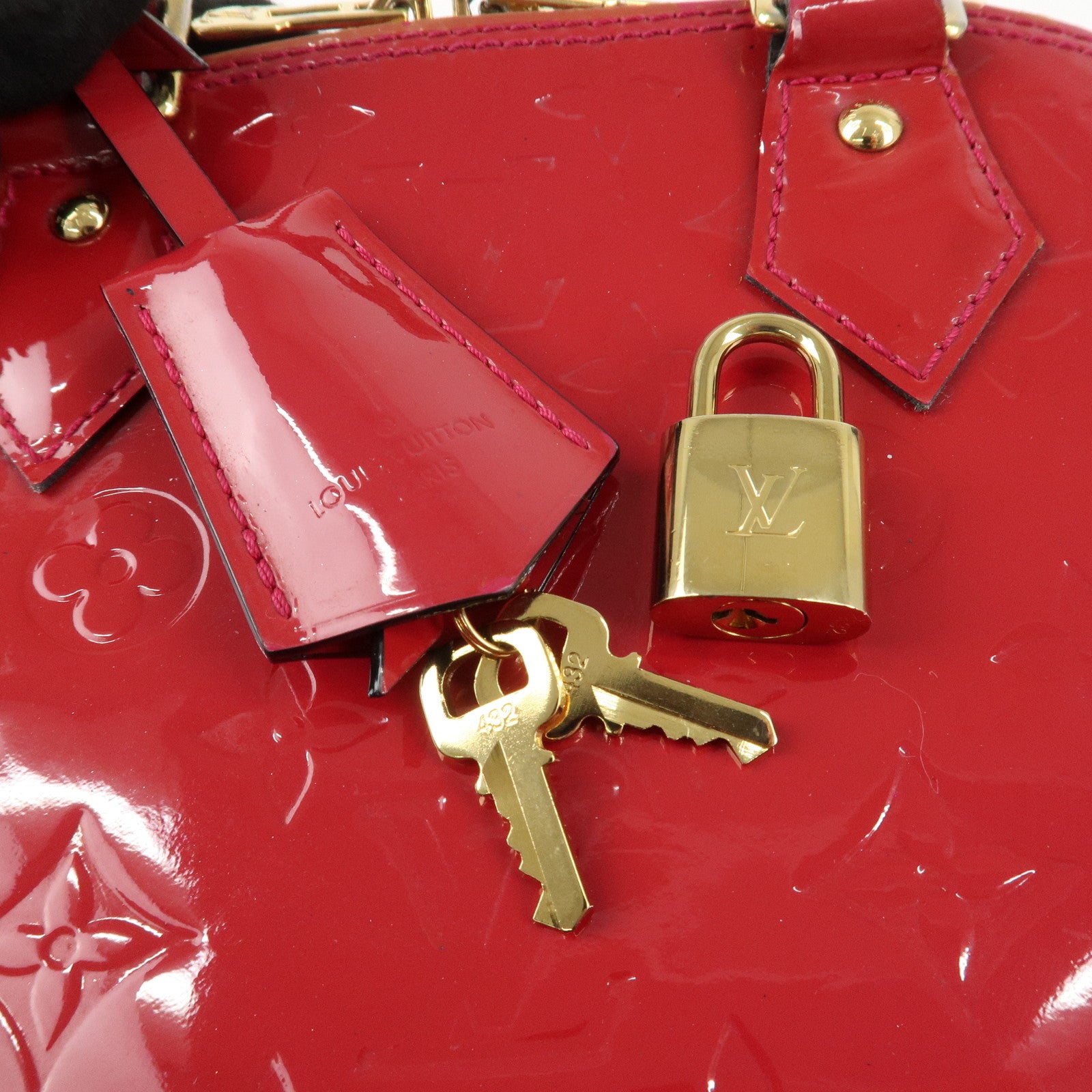 Louis Vuitton Monogram Vernis Alma BB 2Way Bag Rose Indien M91771 Used