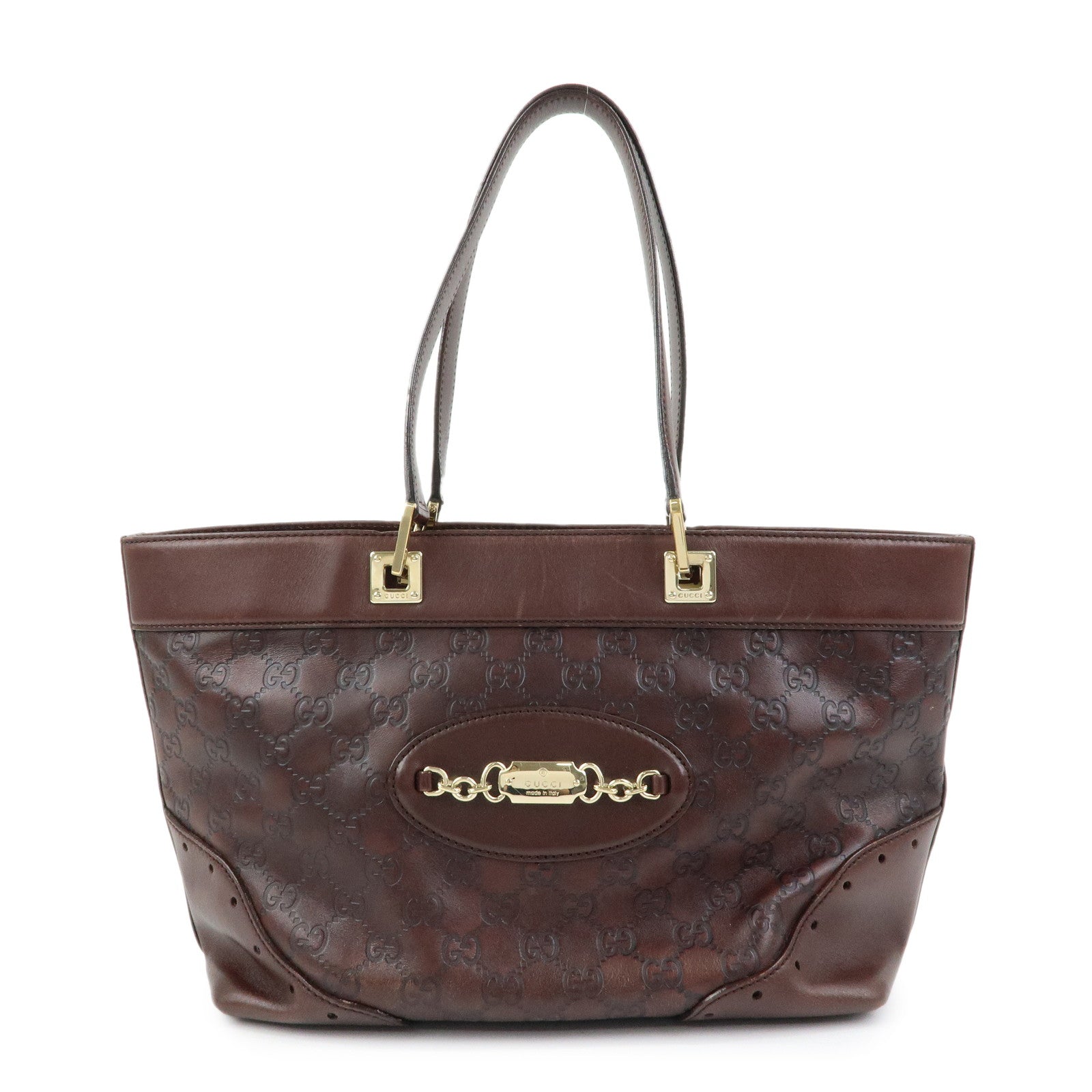 GUCCI Guccissima Leather Tote Bag Hand Bag Brown 145993