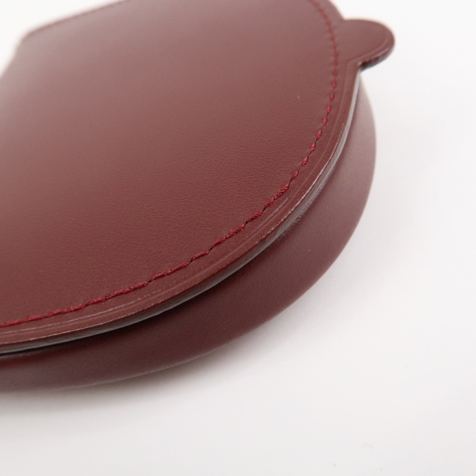 Cartier Must Line Logo Leather Coin Case Coin Purse Bordeaux