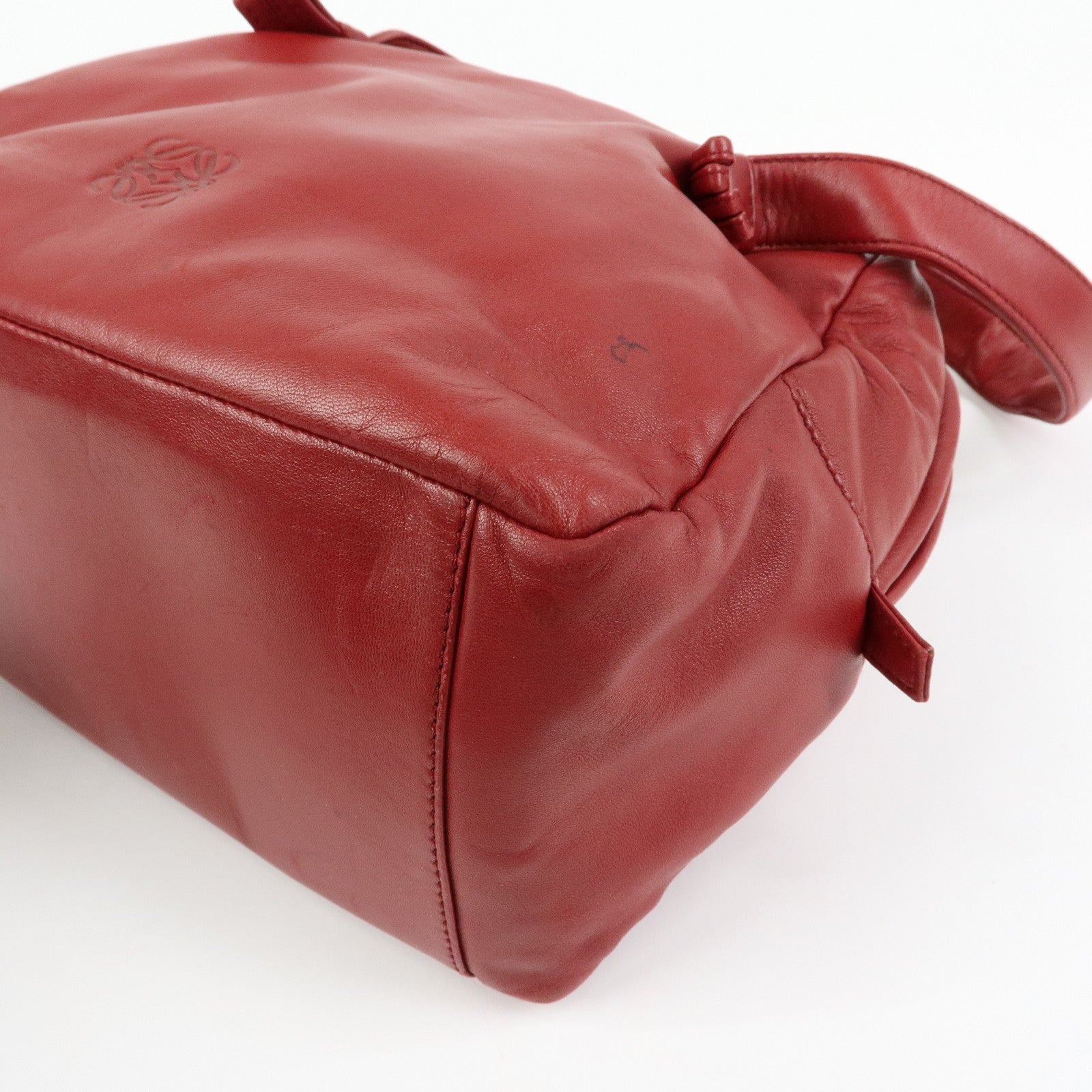 LOEWE Anagram Nappa Leather Hand Bag Shoulder Bag Red