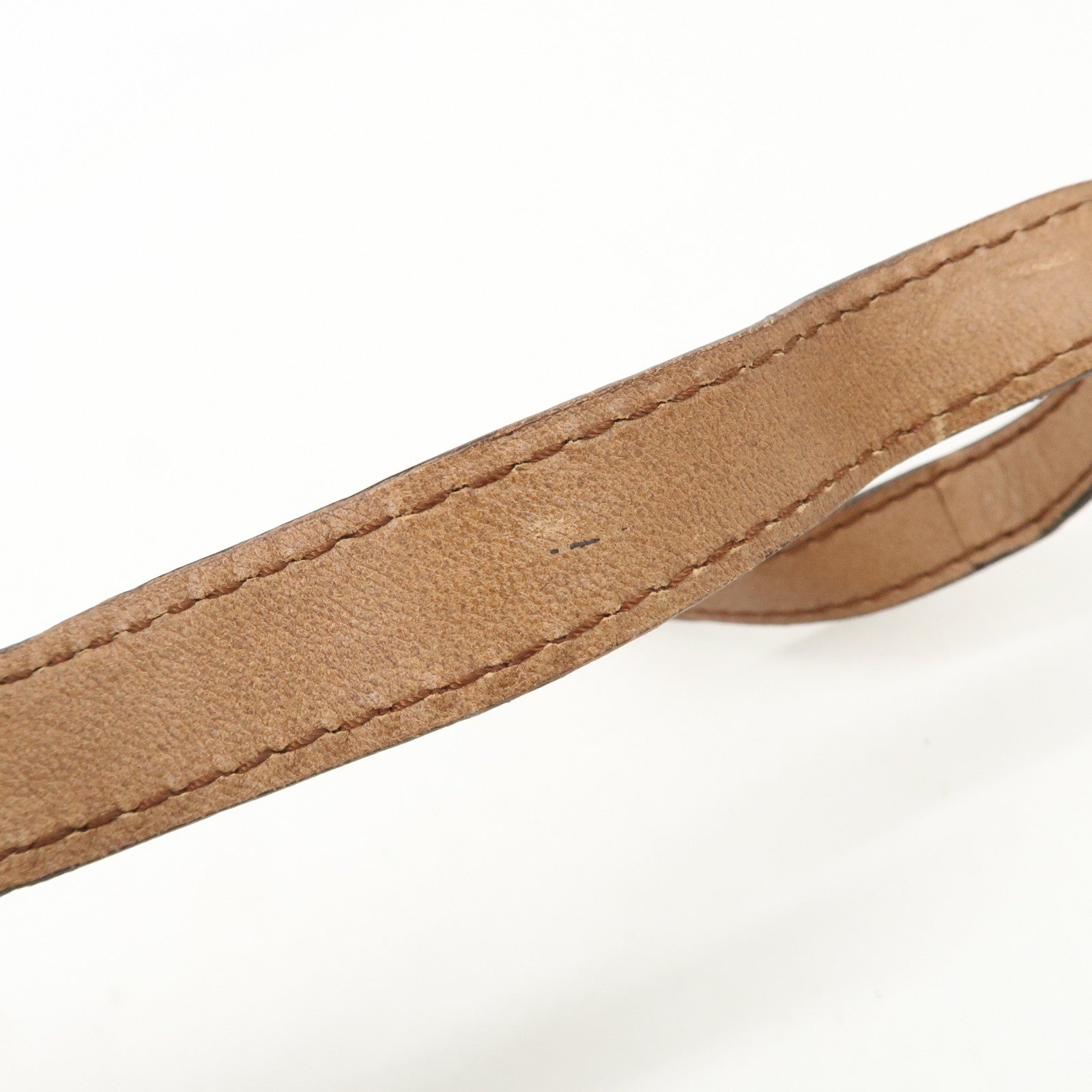 Chloe Leather Canvas Shoulder Bag Crossbody Bag Beige Brown Khaki