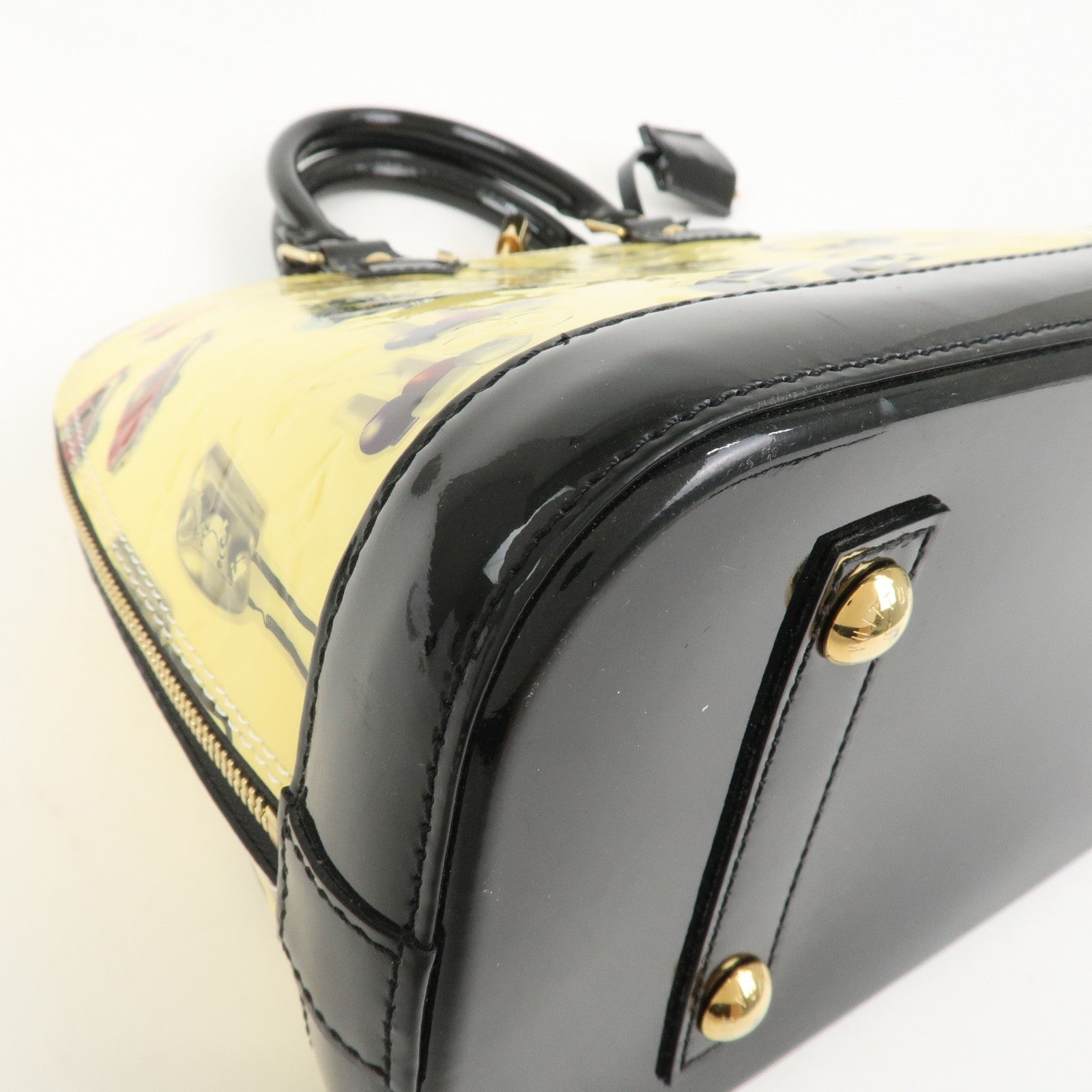 Louis Vuitton Monogram Vernis Sticker Alma PM Hand Bag M50466