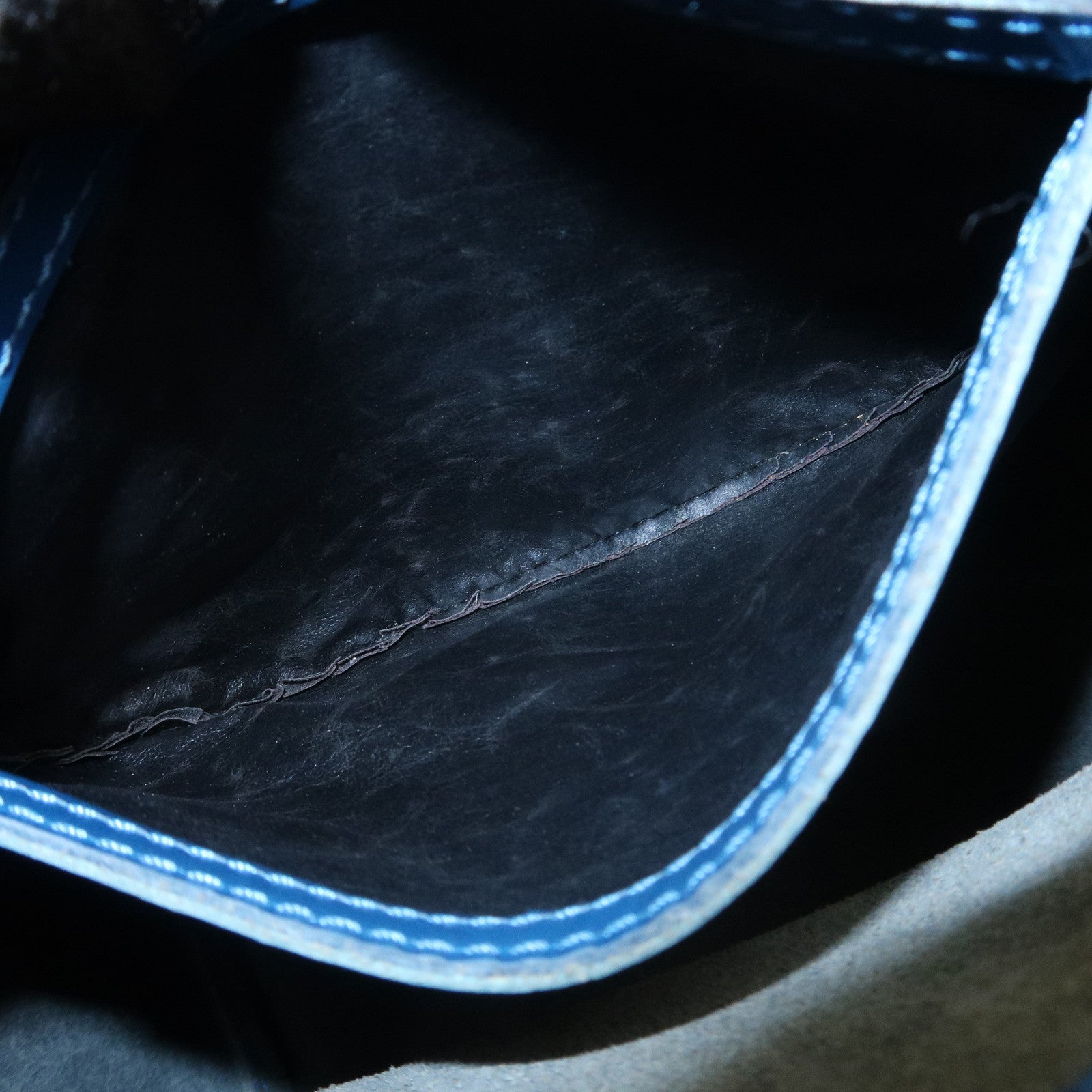 Louis Vuitton Epi Speedy 25 Hand Bag Boston Bag Blue M43015 Used