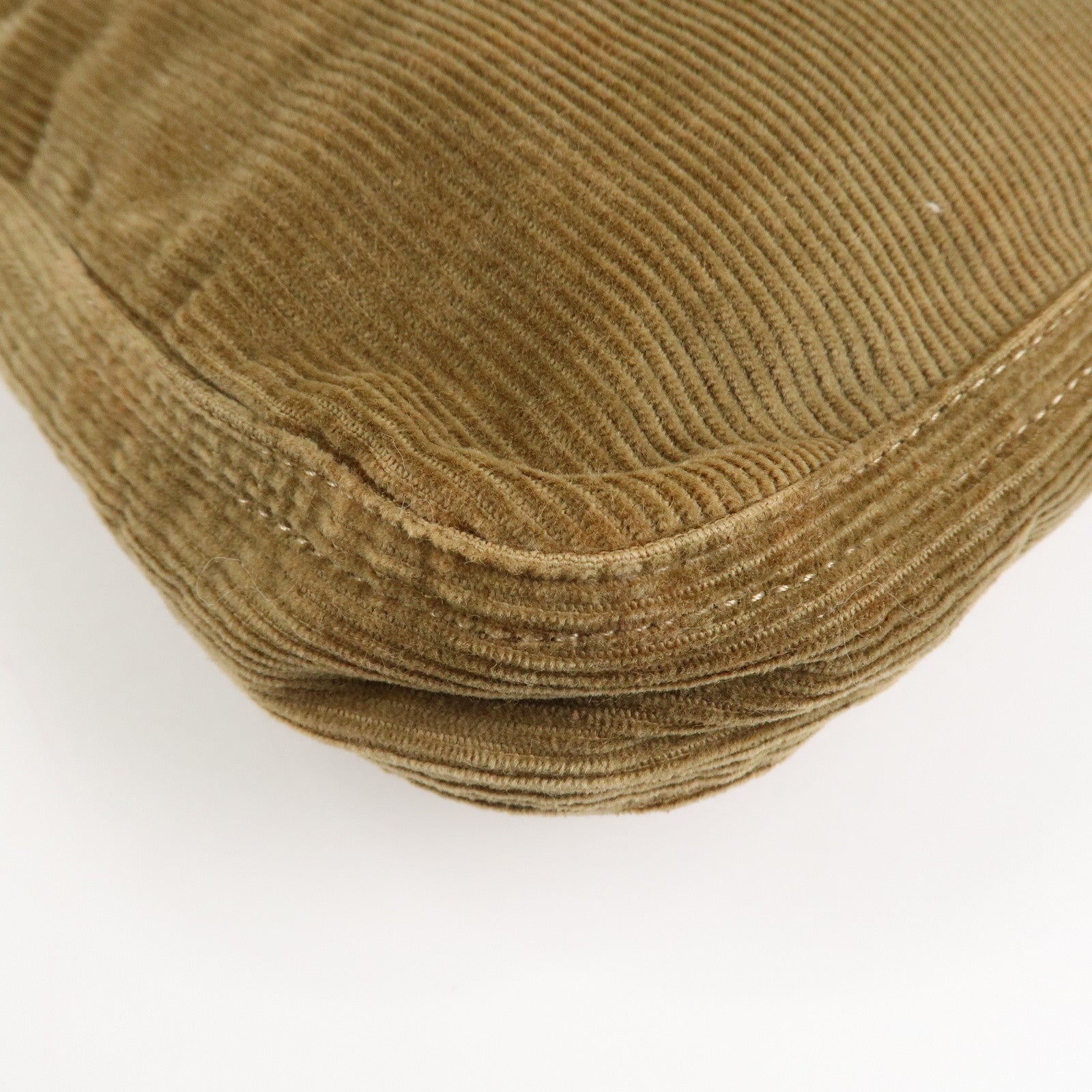 FENDI Mamma Baguette Corduroy Shoulder Bag Brown 26569 Used