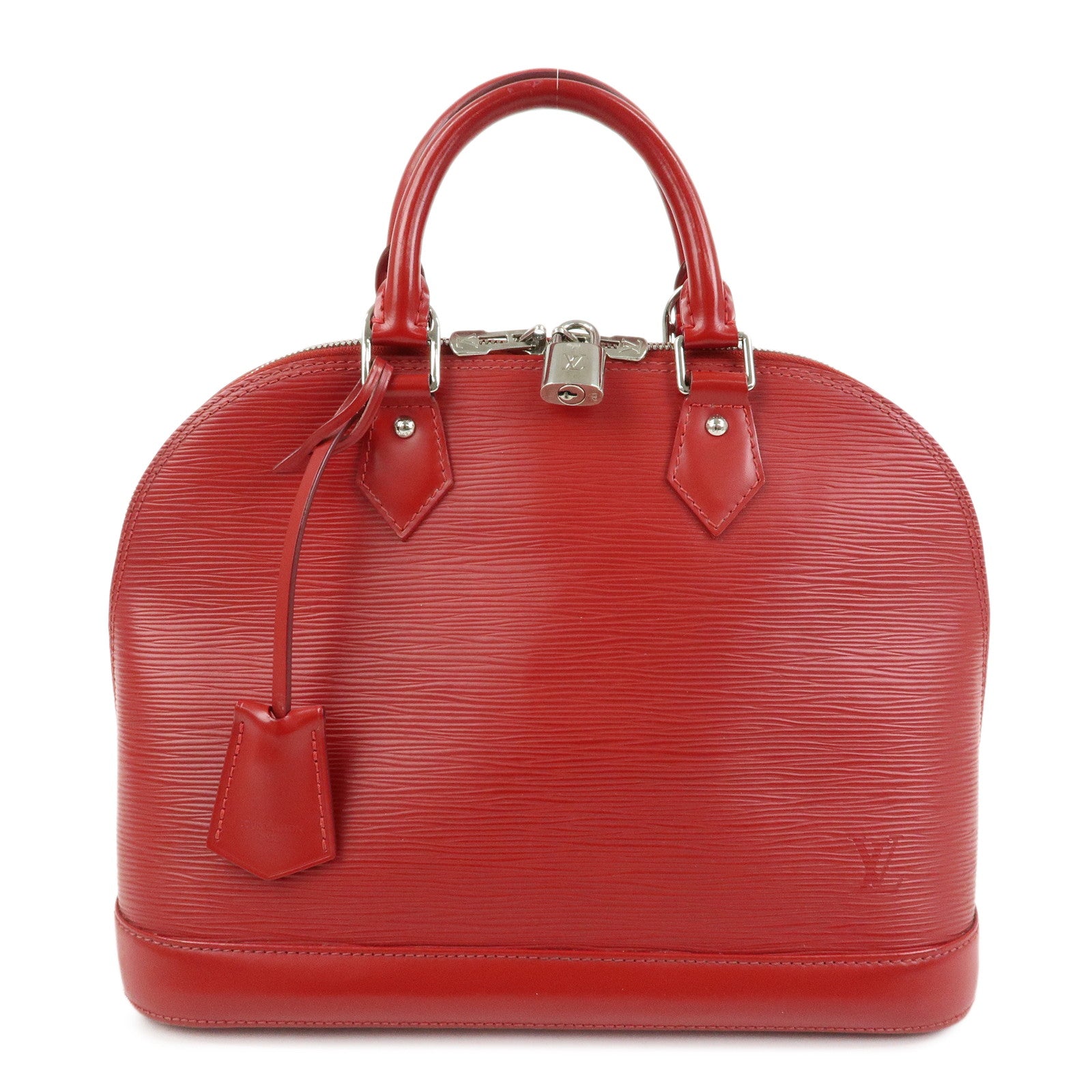 Louis Vuitton Epi Alma PM Leather Hand Bag Carmine Red M4058E