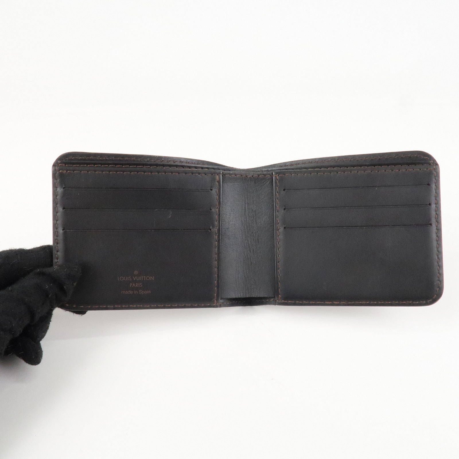 Louis Vuitton Utah Porte Billets 6 Carte Credit Plus Wallet Brown Used