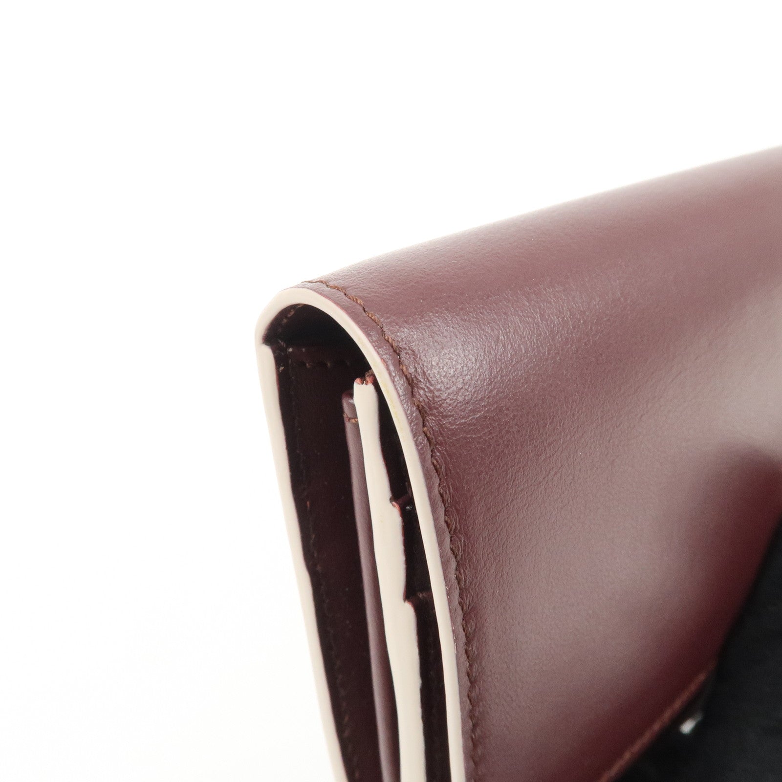 FENDI Peekaboo Leather Bi-fold Continental Wallet Long Wallet 8M0377 Used