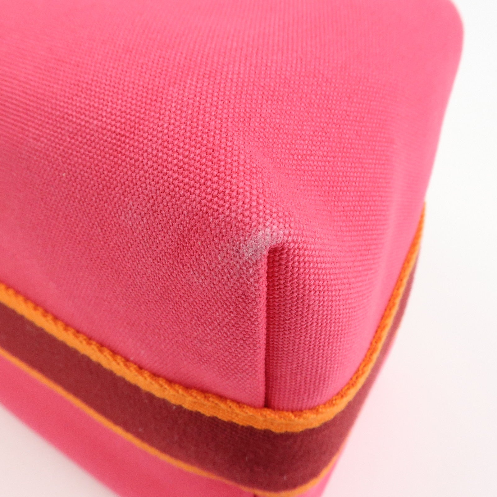 HERMES Brides A Brac GM Pouch Hand Bag Vanity Bag Toile H Pink