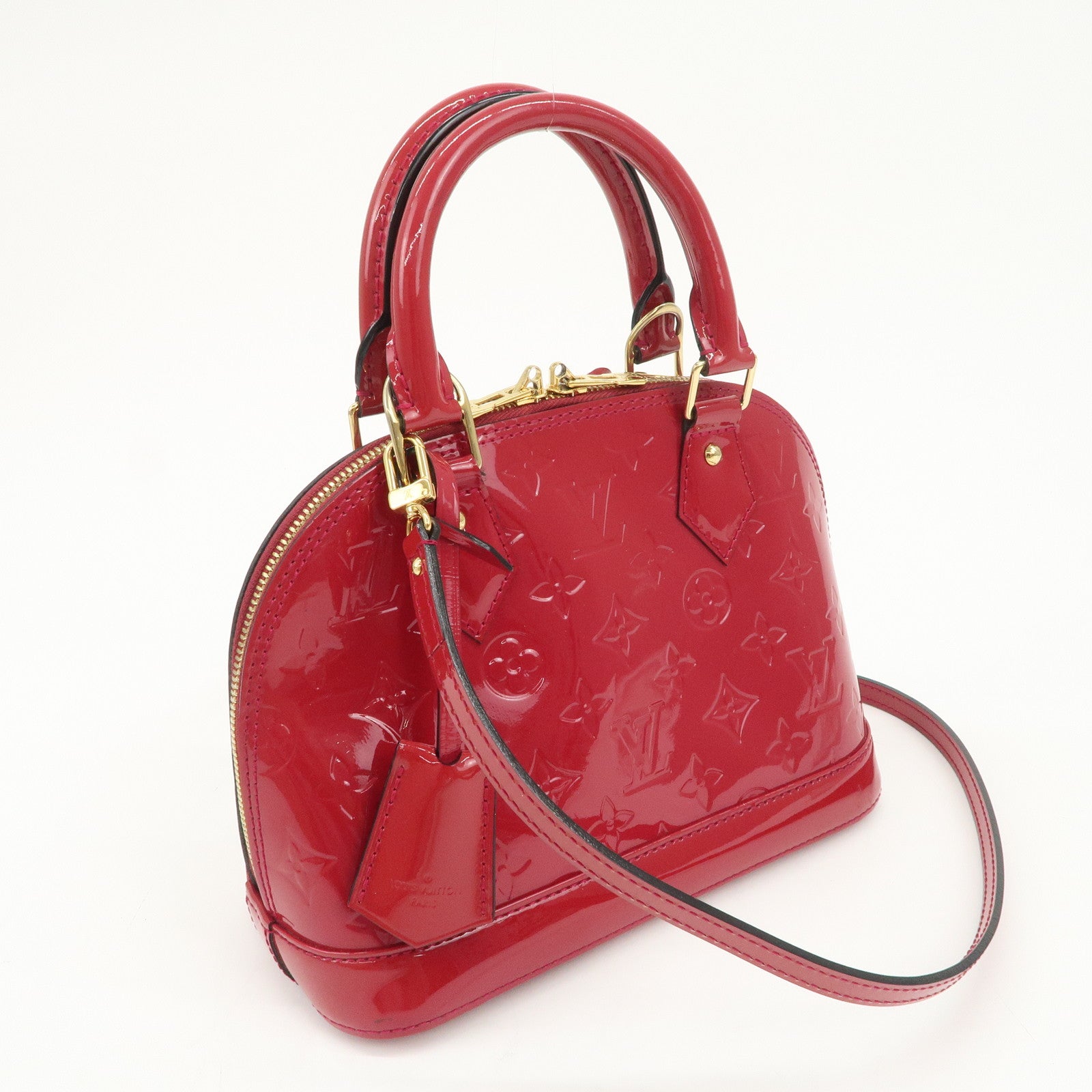 Louis Vuitton Monogram Vernis Alma BB 2Way Bag Rose Indien M91771